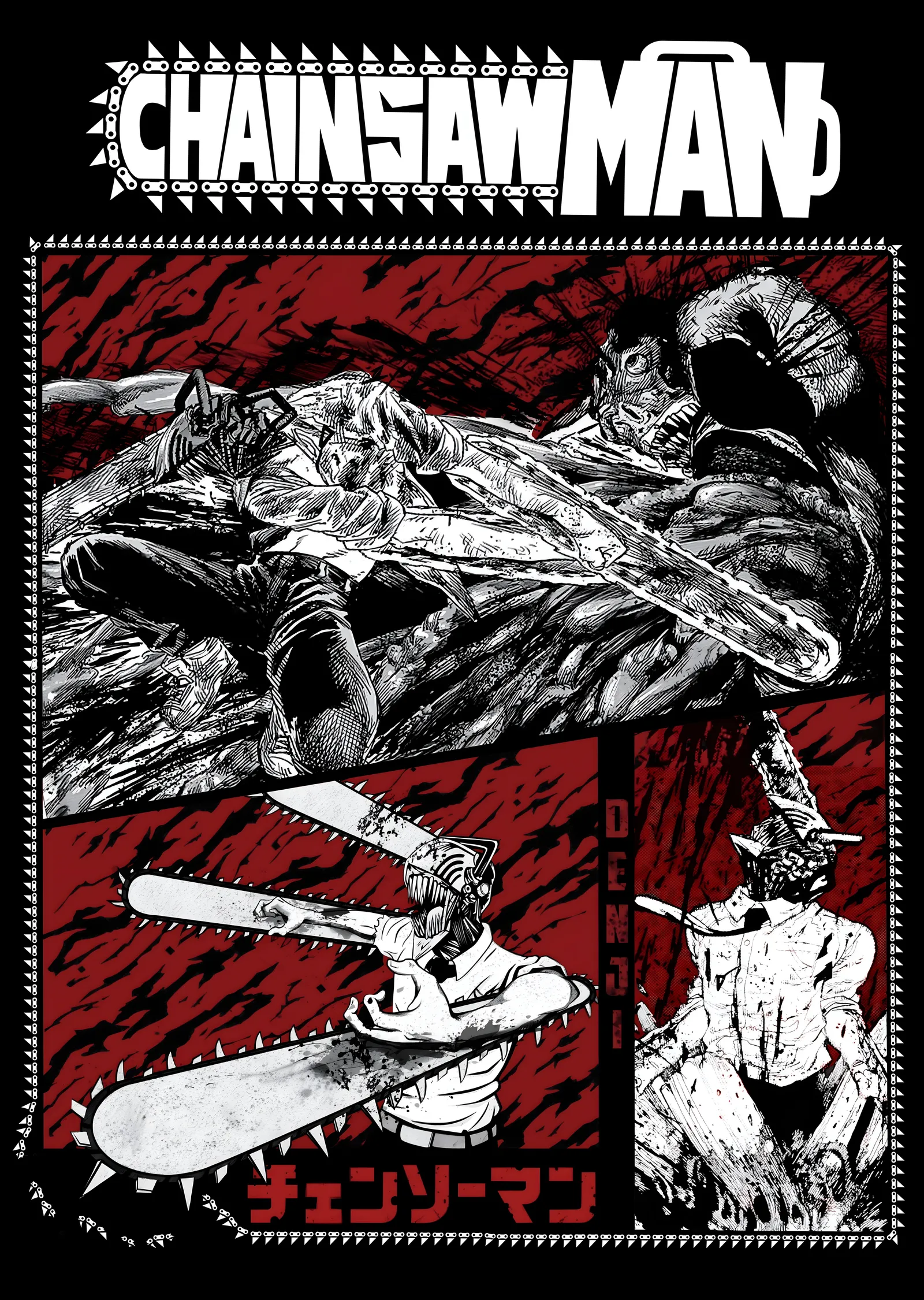 Chainsaw Man: Kanlı Savaşçı metal tablo