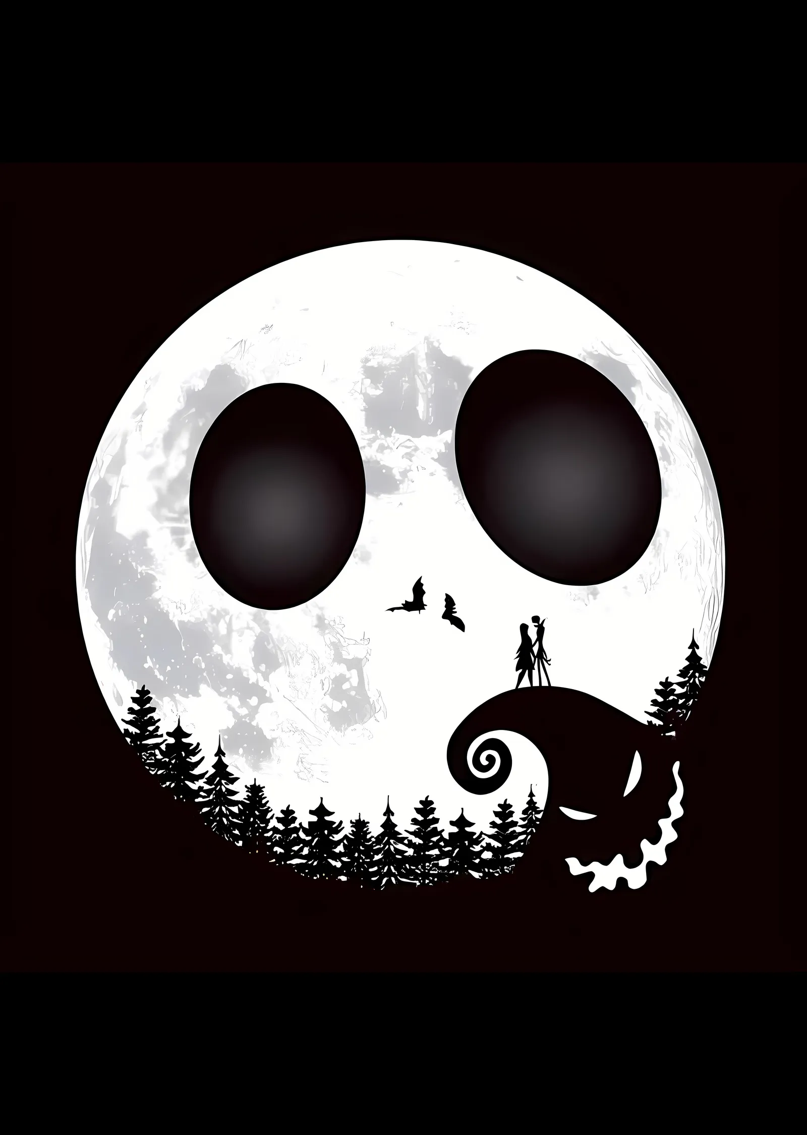 The Nightmare Before Christmas: Jack'in Ay Yüzü metal tablo