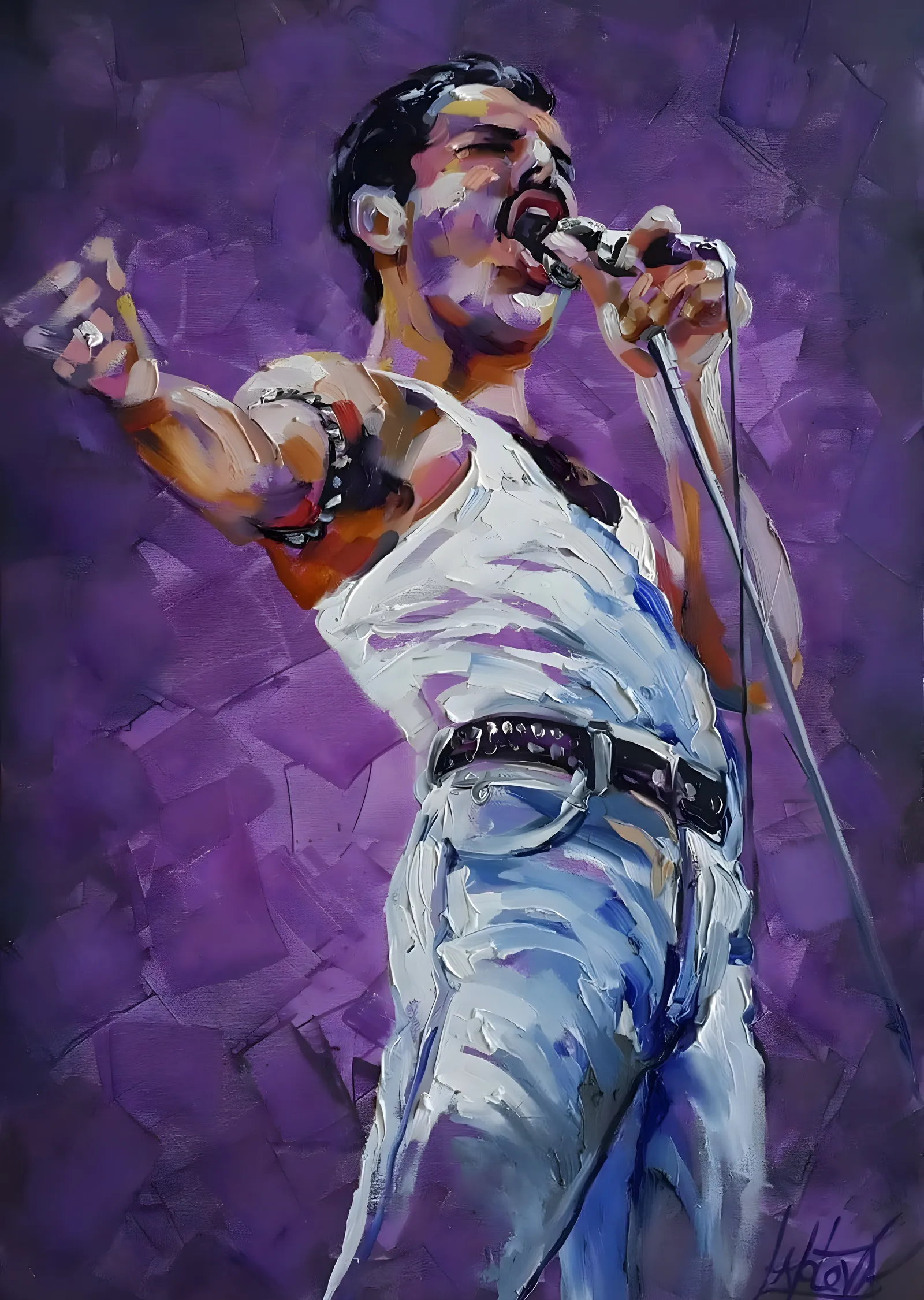 Freddie Mercury: Mikrofonda metal tablo