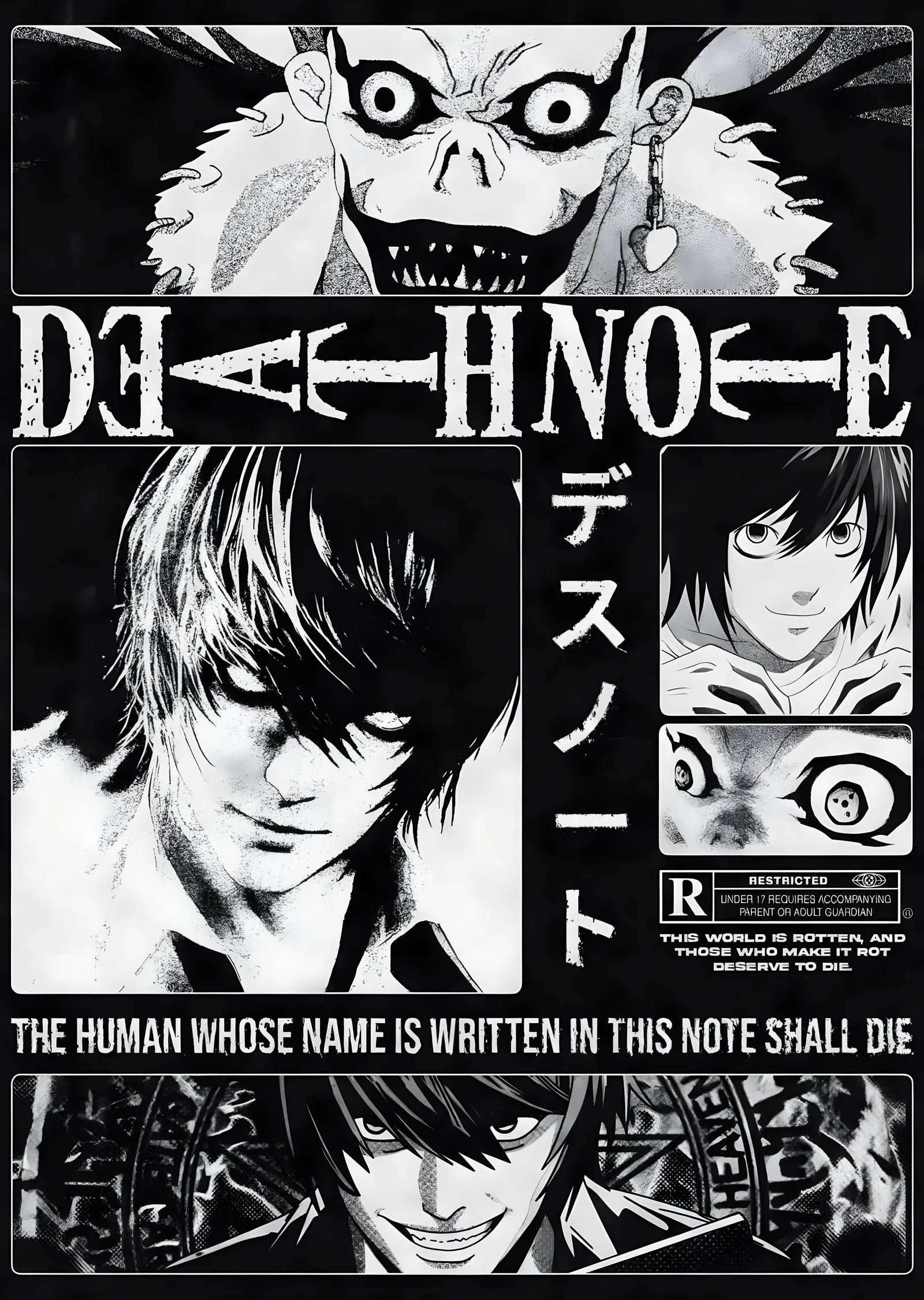 Death Note: Canı Yazılan Not metal tablo