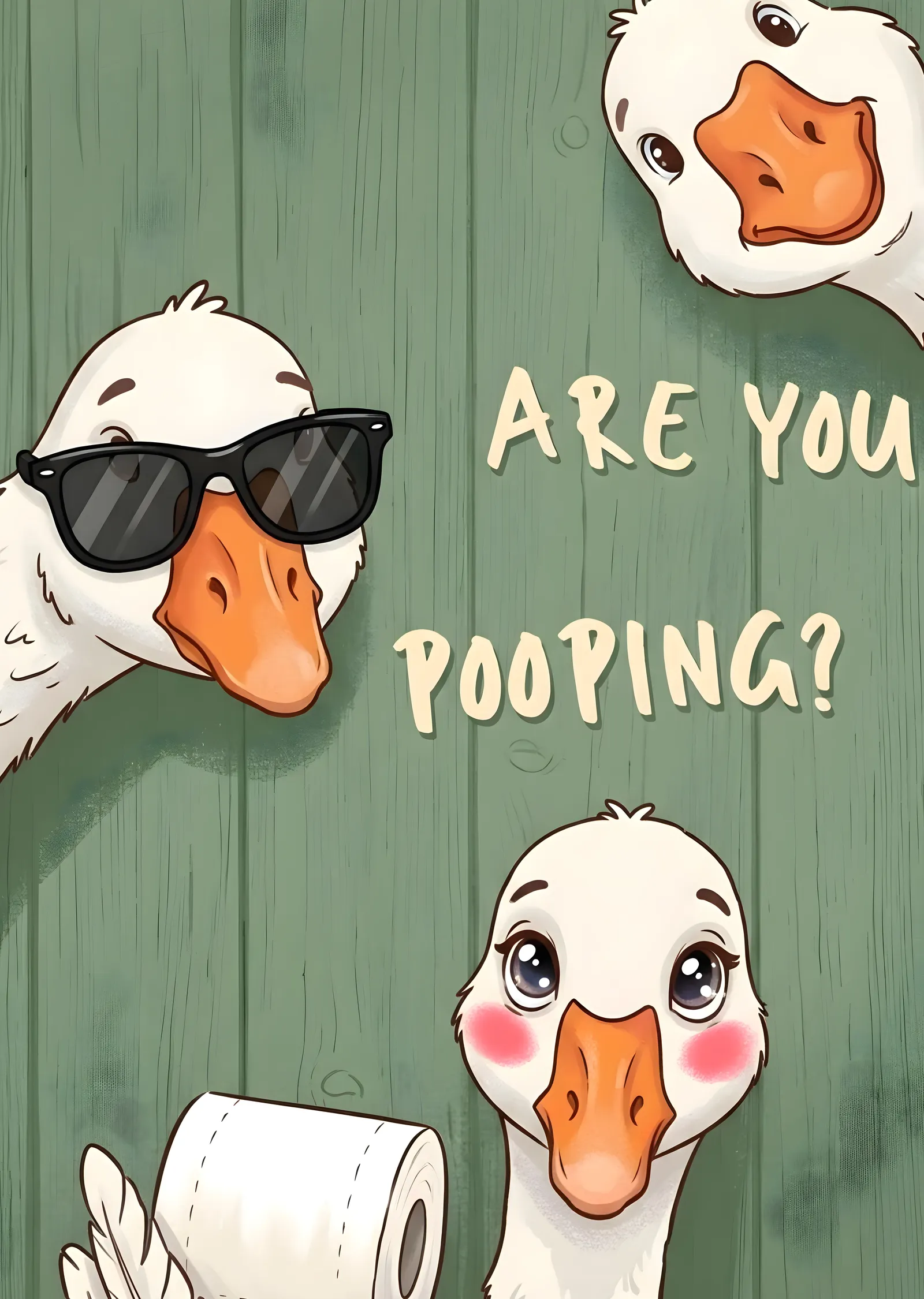 Are You Pooping? Kaz Üçlüsü metal tablo