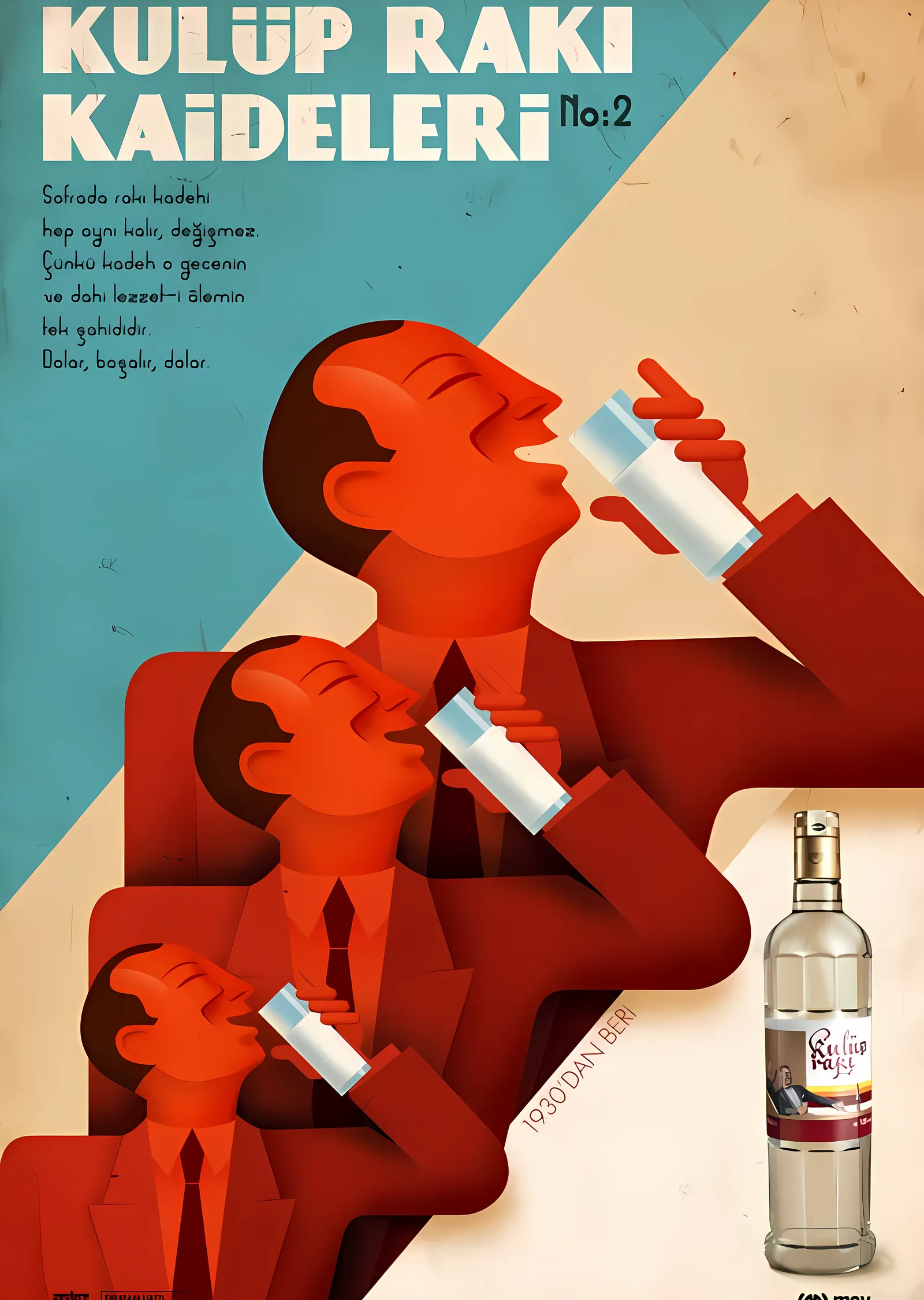 Kulüp Rakı: Nostaljik Reklam metal tablo