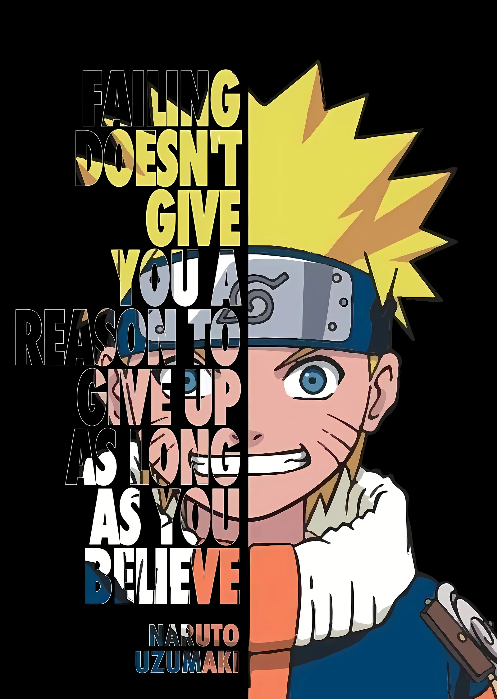 Naruto Uzumaki: İnancın Gücü metal tablo