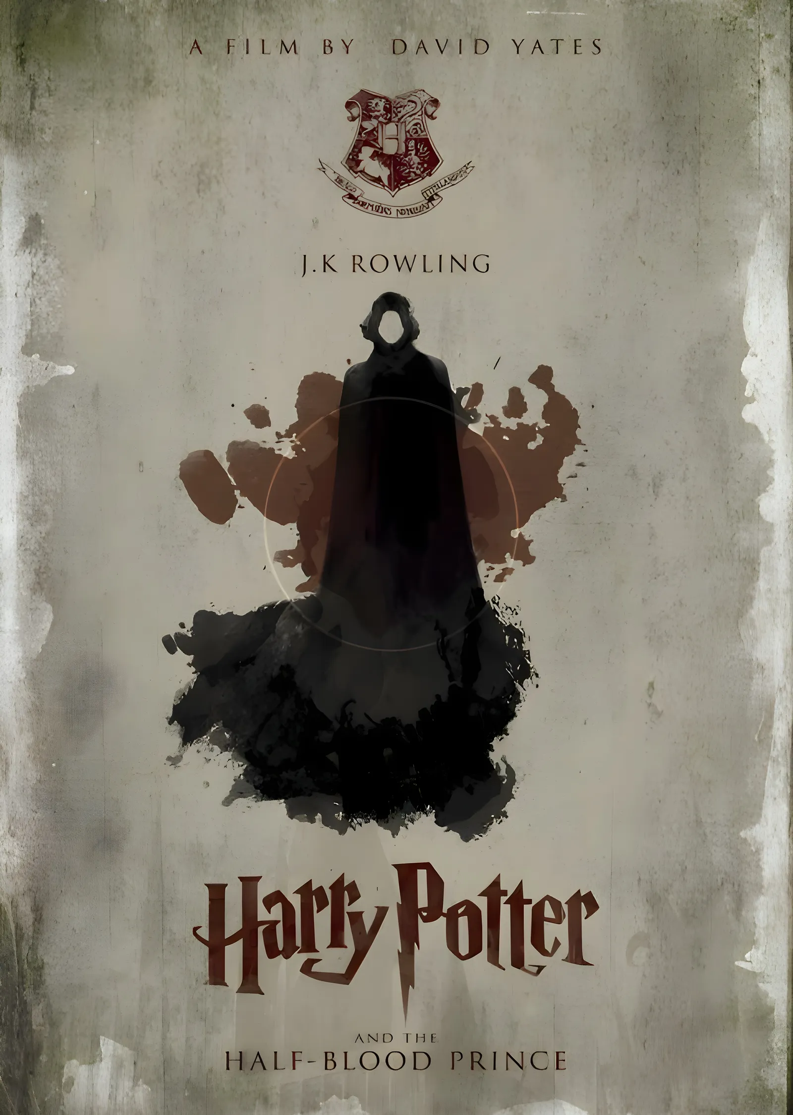 Harry Potter and the Half-Blood Prince - Gri Duvarlı Silüet metal tablo