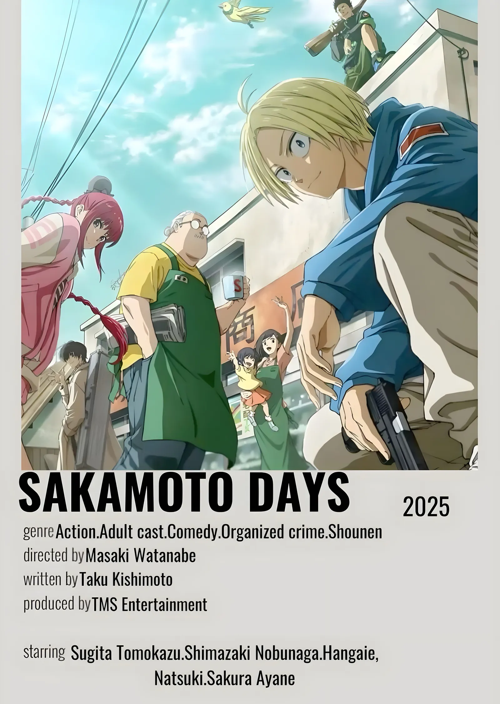 Sakamoto Days: Emekli Suikastçı metal tablo