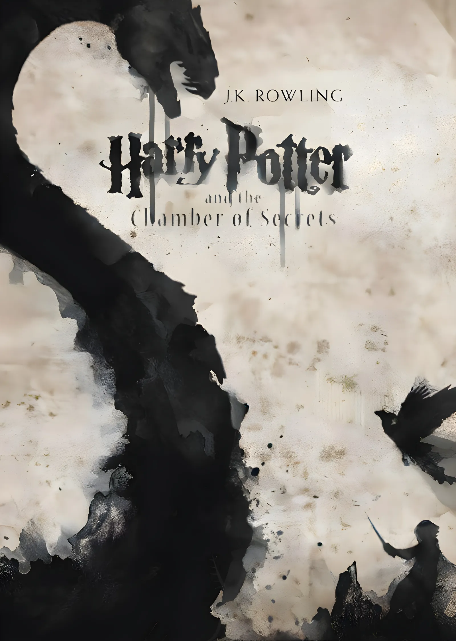 Harry Potter and the Chamber of Secrets - Siyah ve Beyaz metal tablo