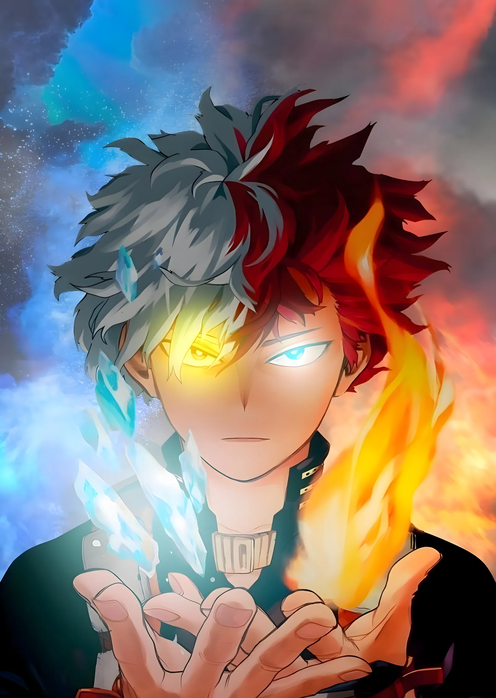 Todoroki Shoto: Ateş ve Buz metal tablo