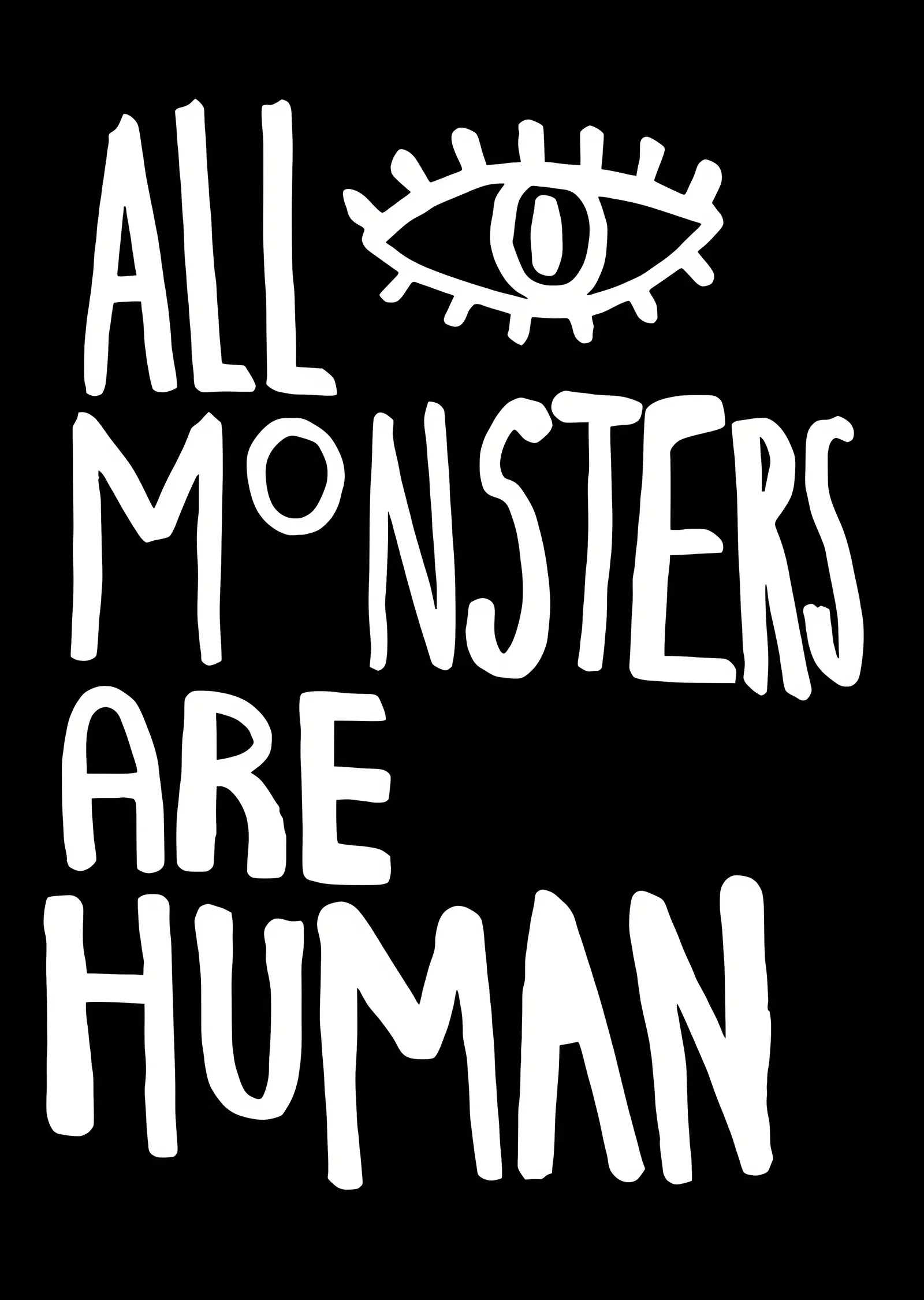 All Monsters Are Human metal tablo