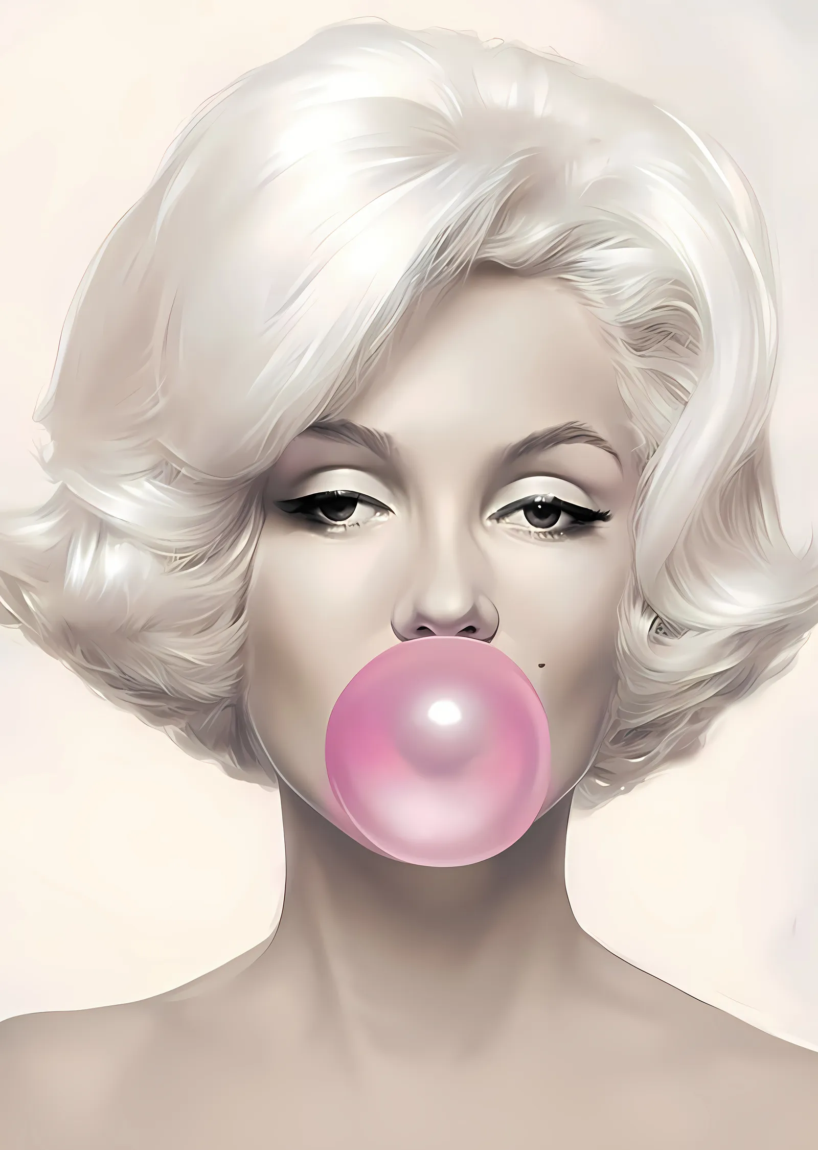 Marilyn Monroe: Sakız Keyfi metal tablo
