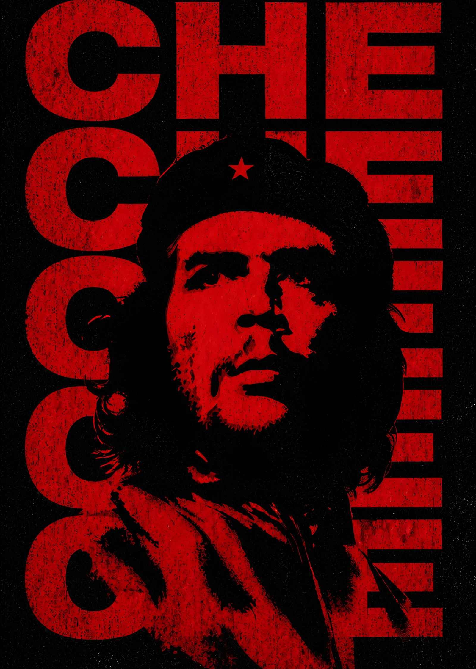 Che Guevara: Kırmızı-Siyah metal tablo
