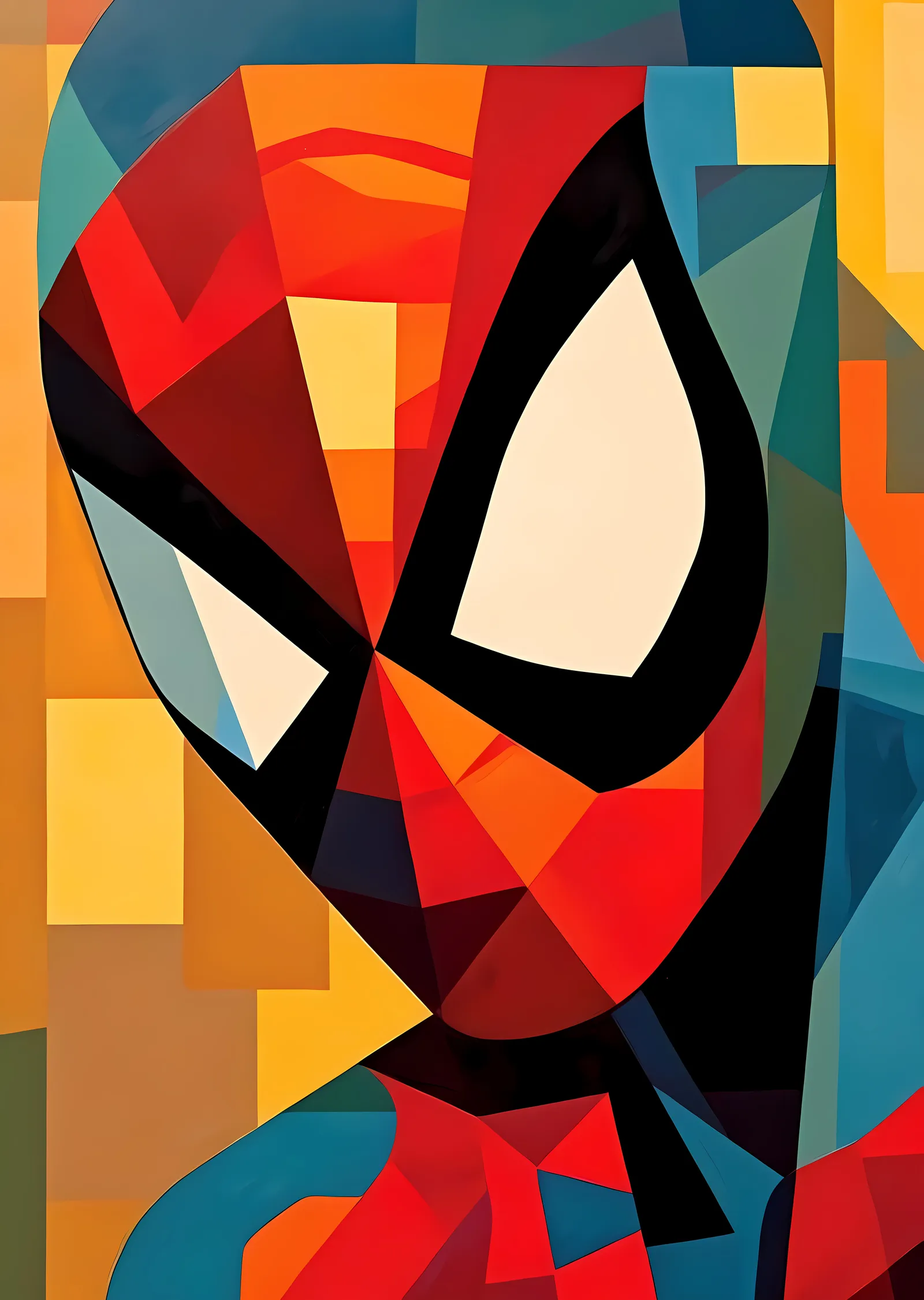 Spider-Man: Geometrik Maske metal tablo