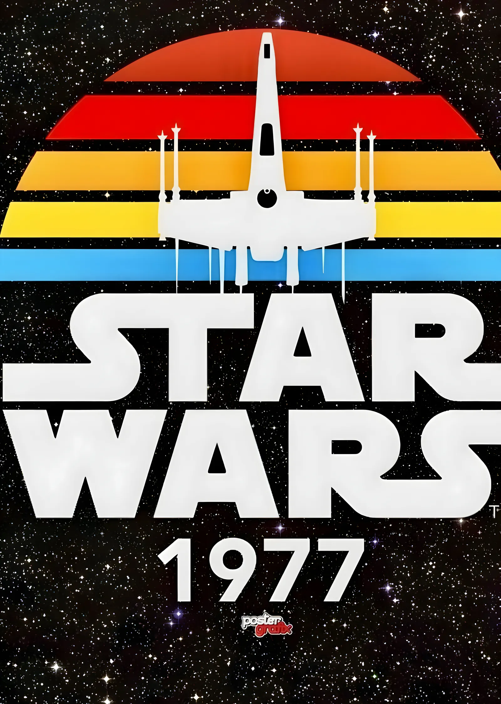 Star Wars 1977: Retro Afiş metal tablo