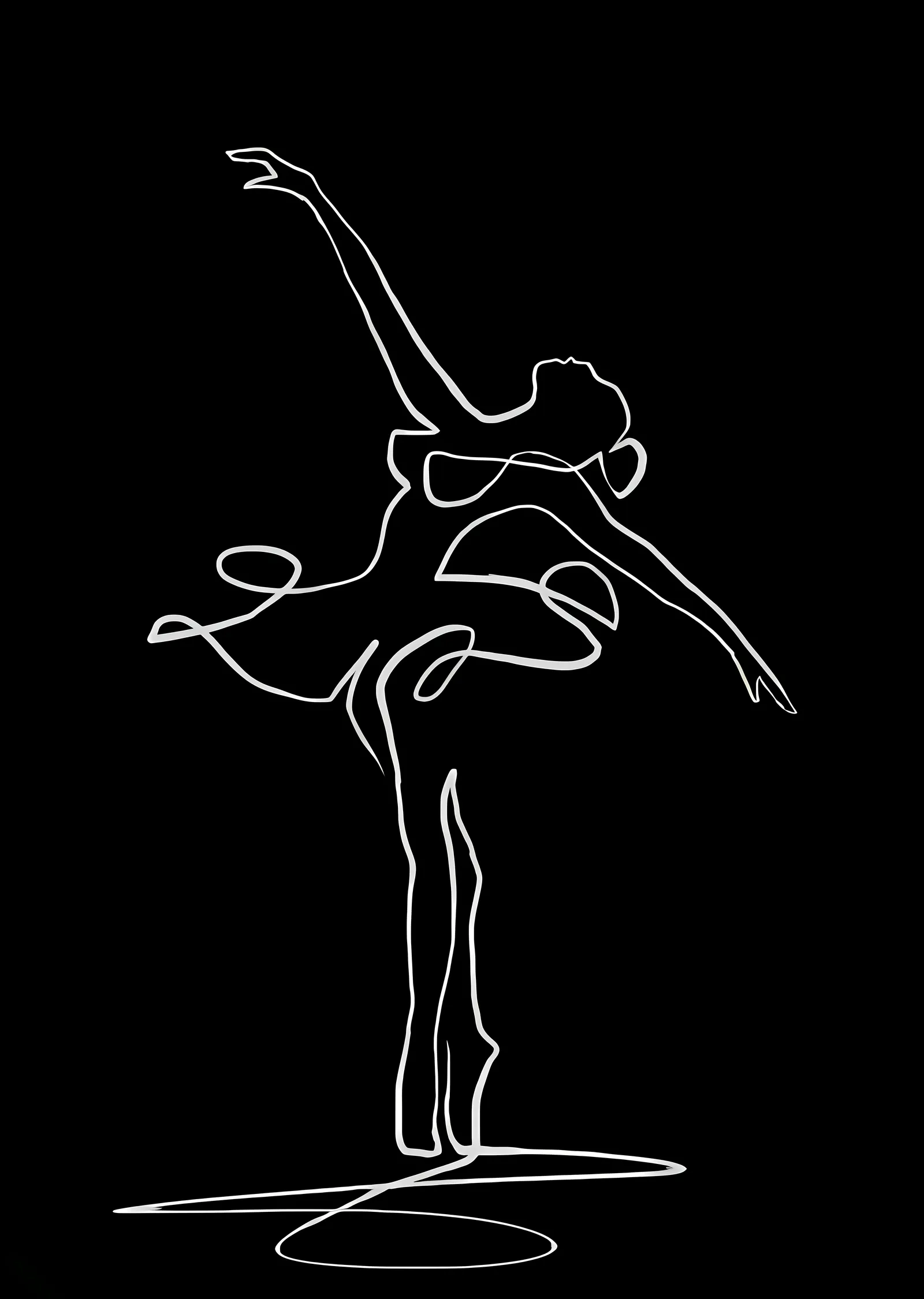 Ballerina Dans Pose metal tablo
