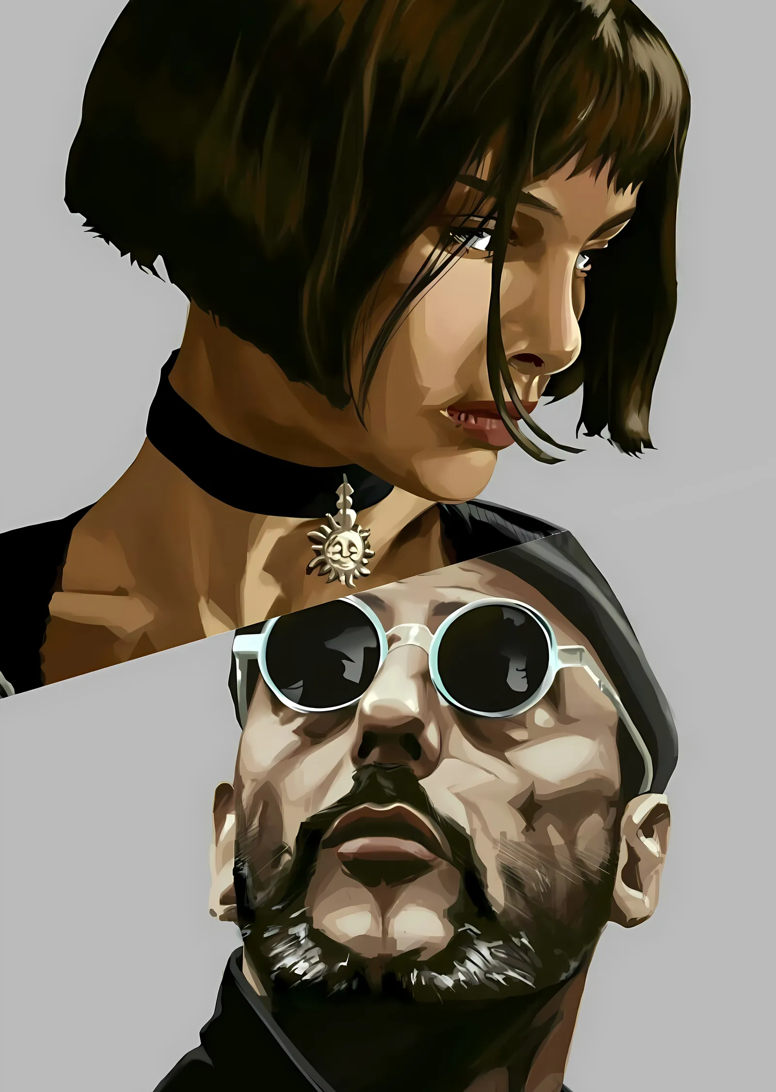 Léon ve Mathilda metal tablo