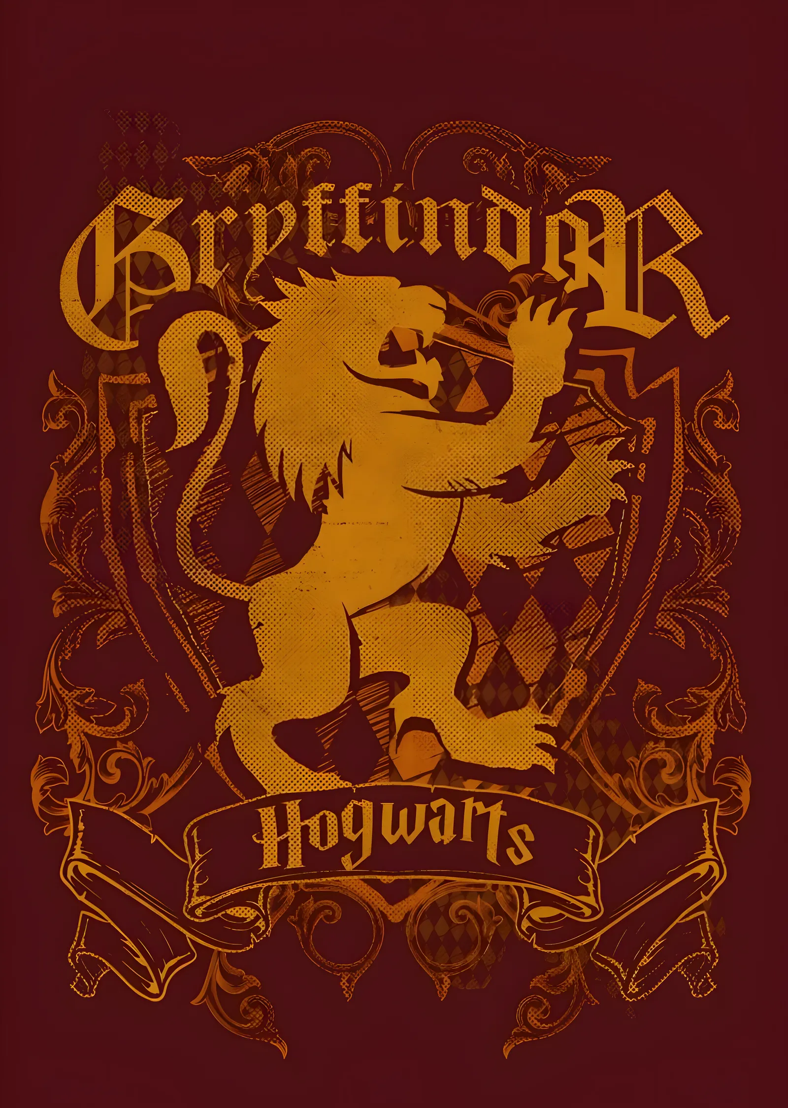 Gryffindor: Hogwarts Arması metal tablo