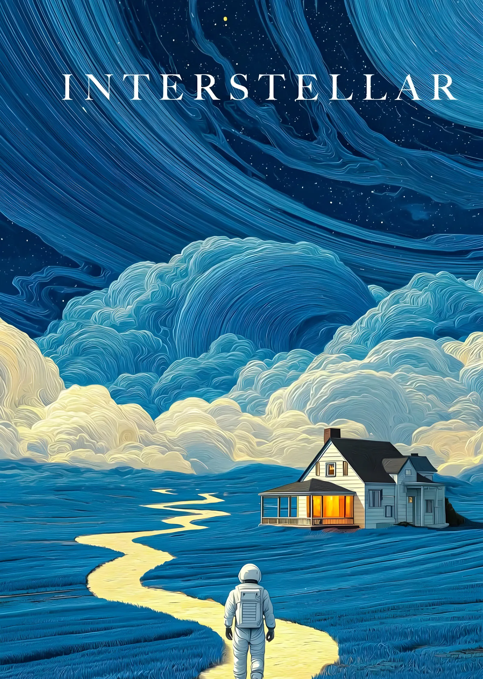 Interstellar: Yalnız Gezgin metal tablo