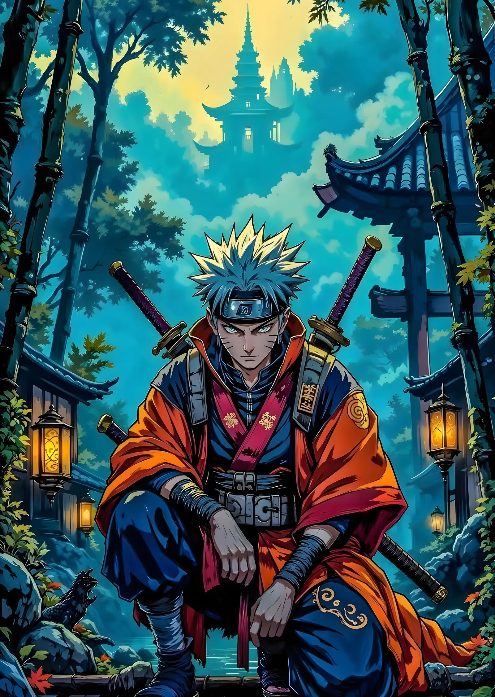 Ormanda Anime Karakteri metal tablo