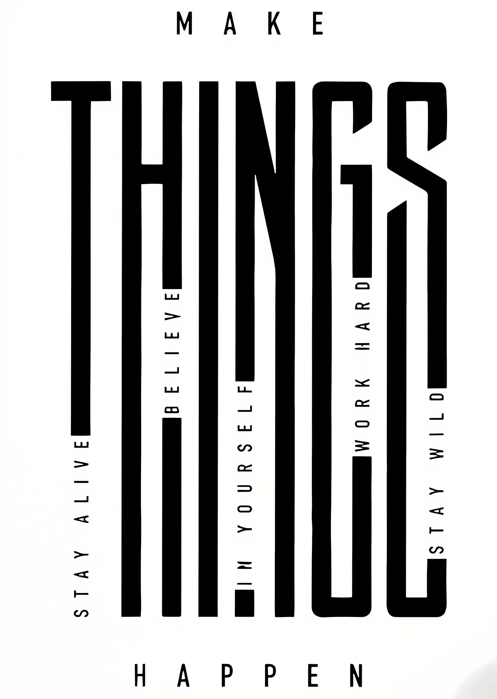 Make Things Happen metal tablo