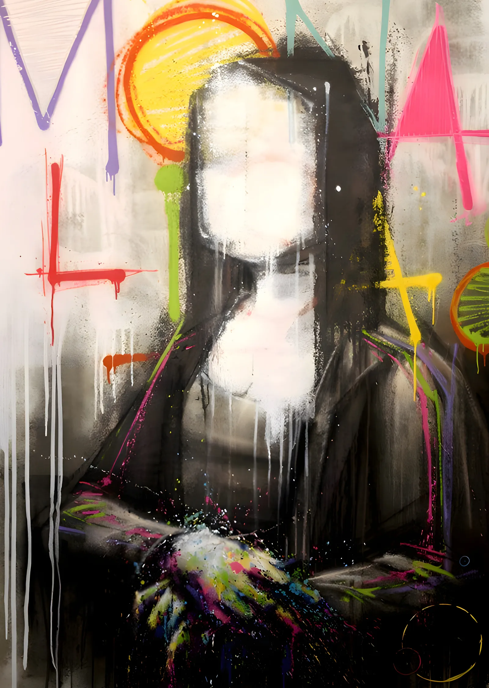 Mona Lisa: Graffiti Yorumu metal tablo