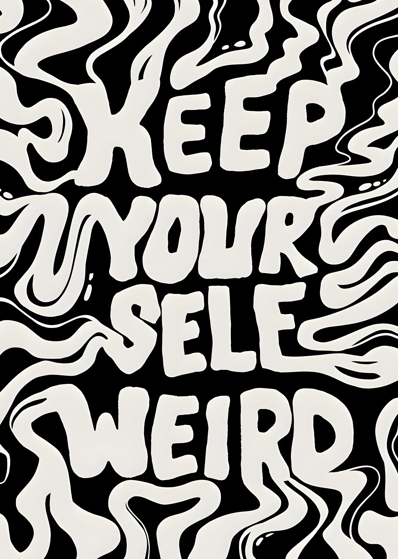 Keep Yourself Weird metal tablo