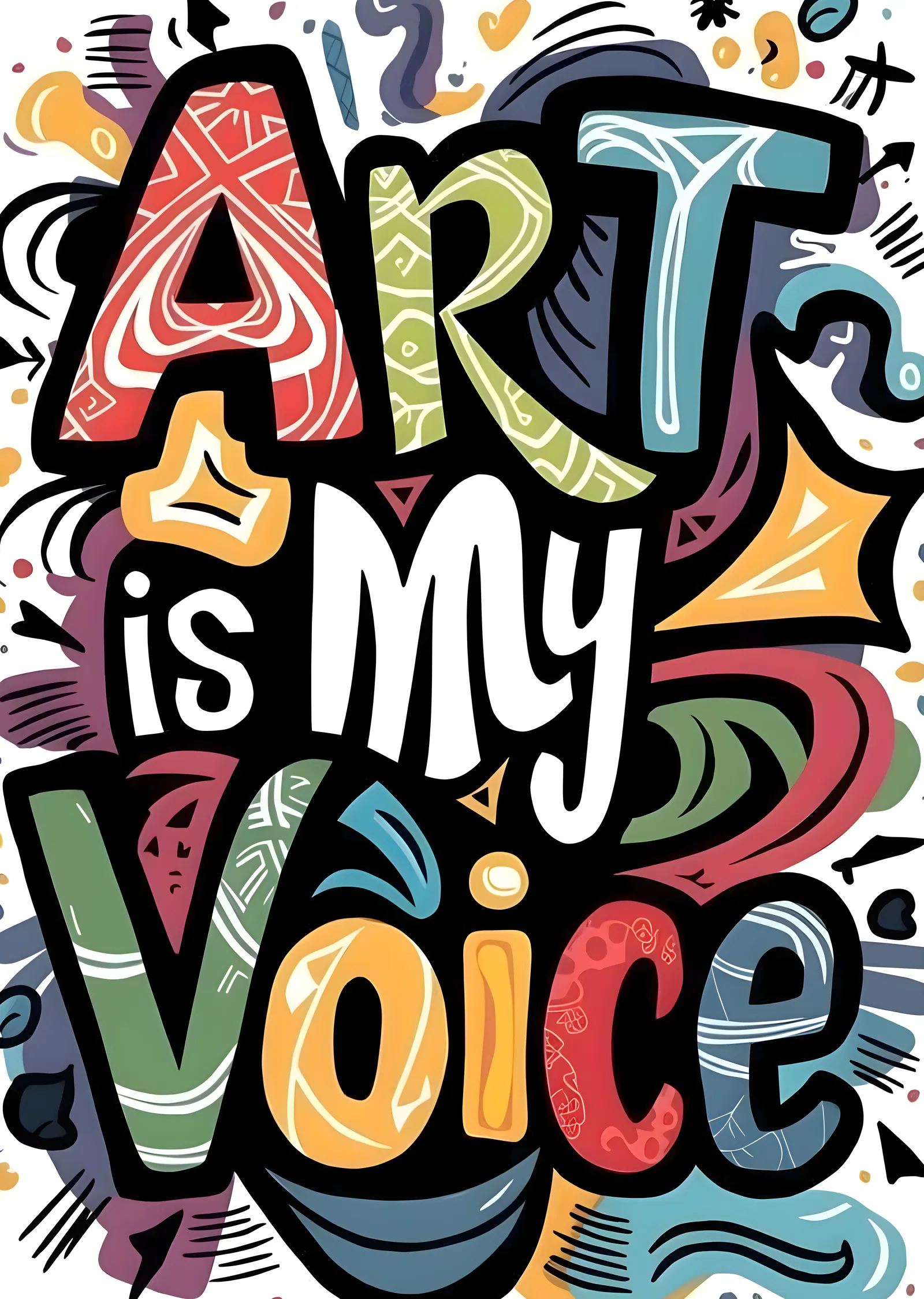 Art is My Voice metal tablo