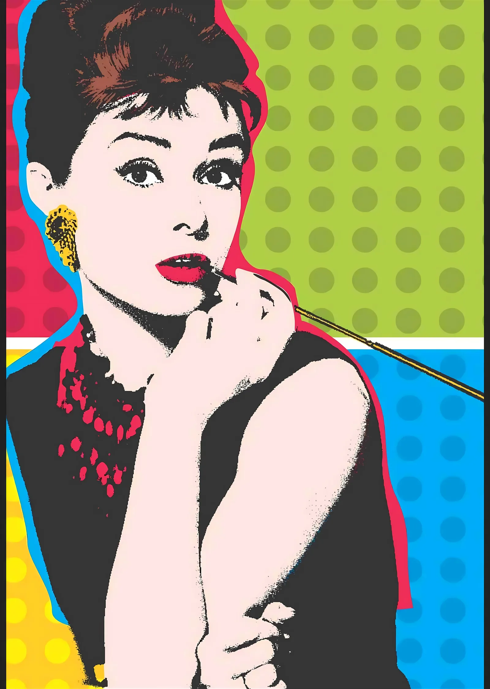 Audrey Hepburn: Pop Art metal tablo
