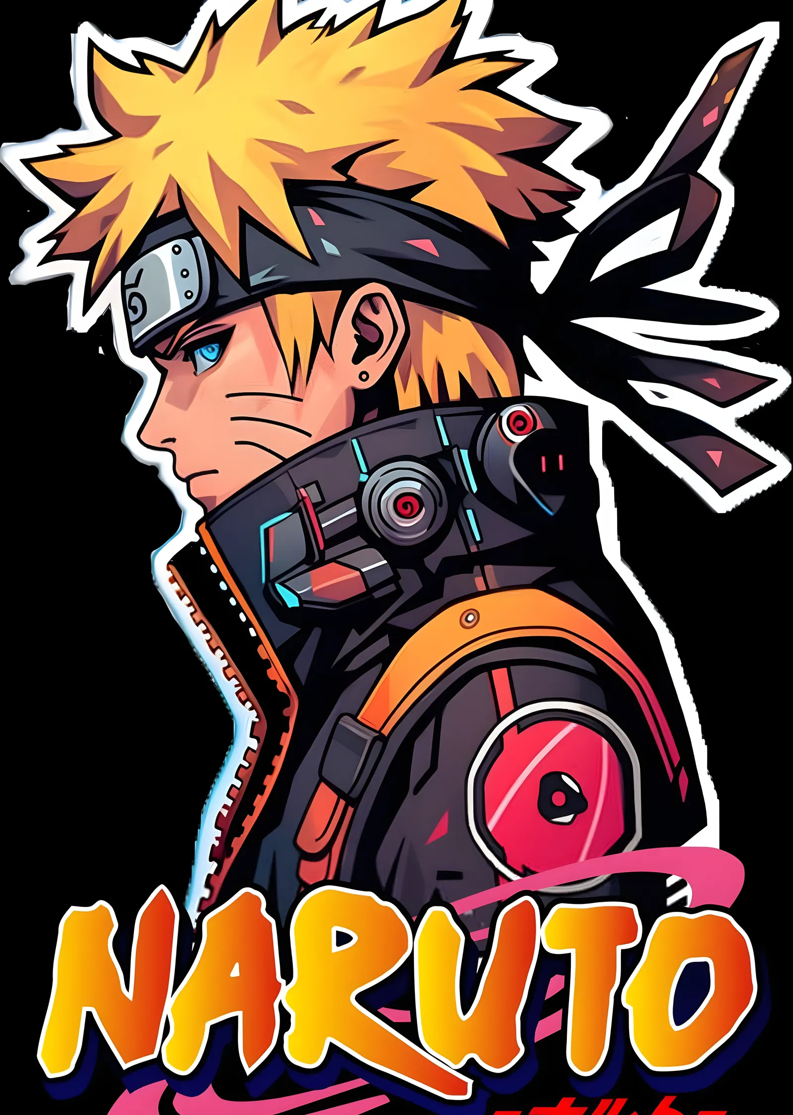 Naruto - Sannin Modlu Portre metal tablo