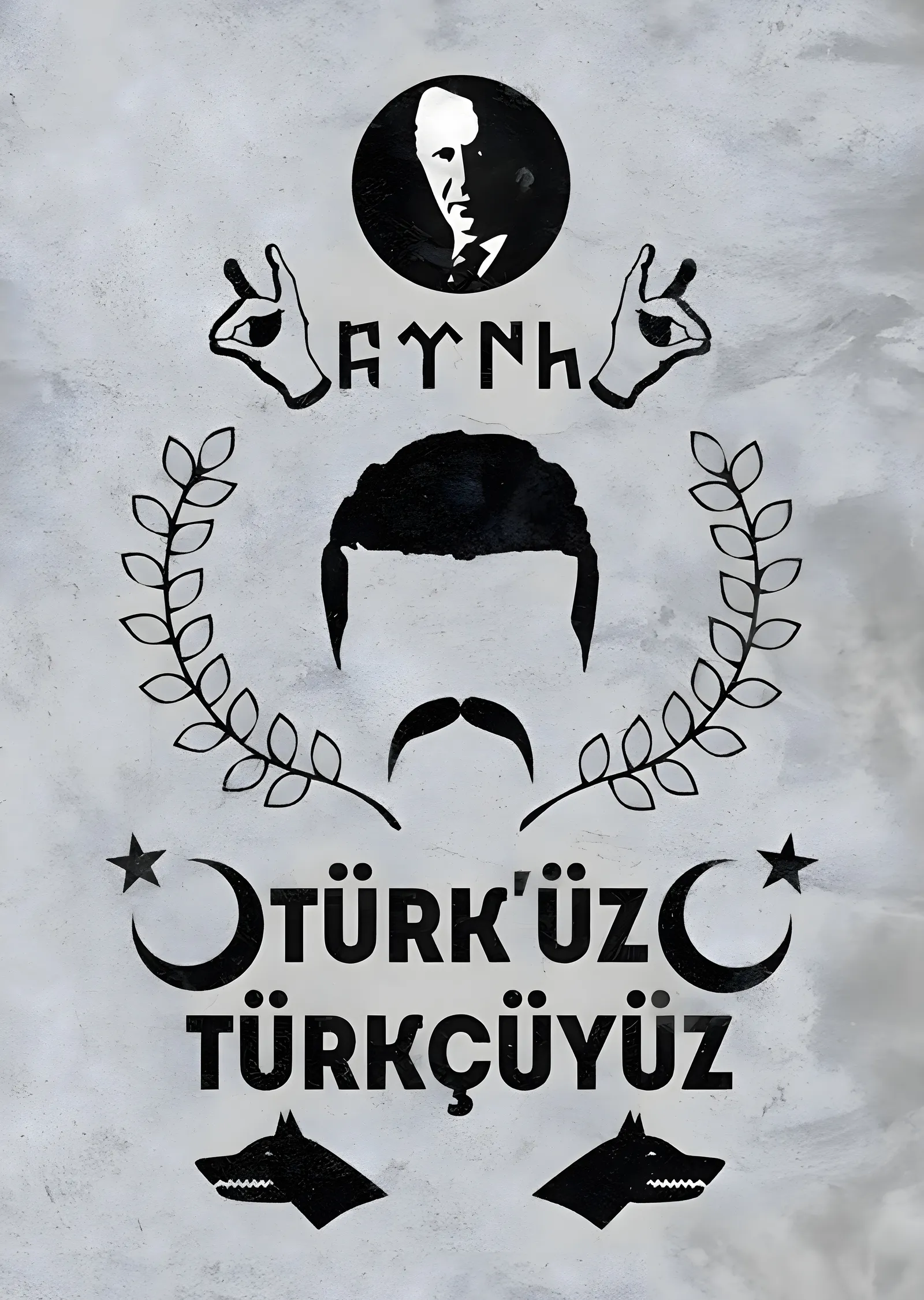 Atatürk: Türk'üz Türkçüyüz metal tablo