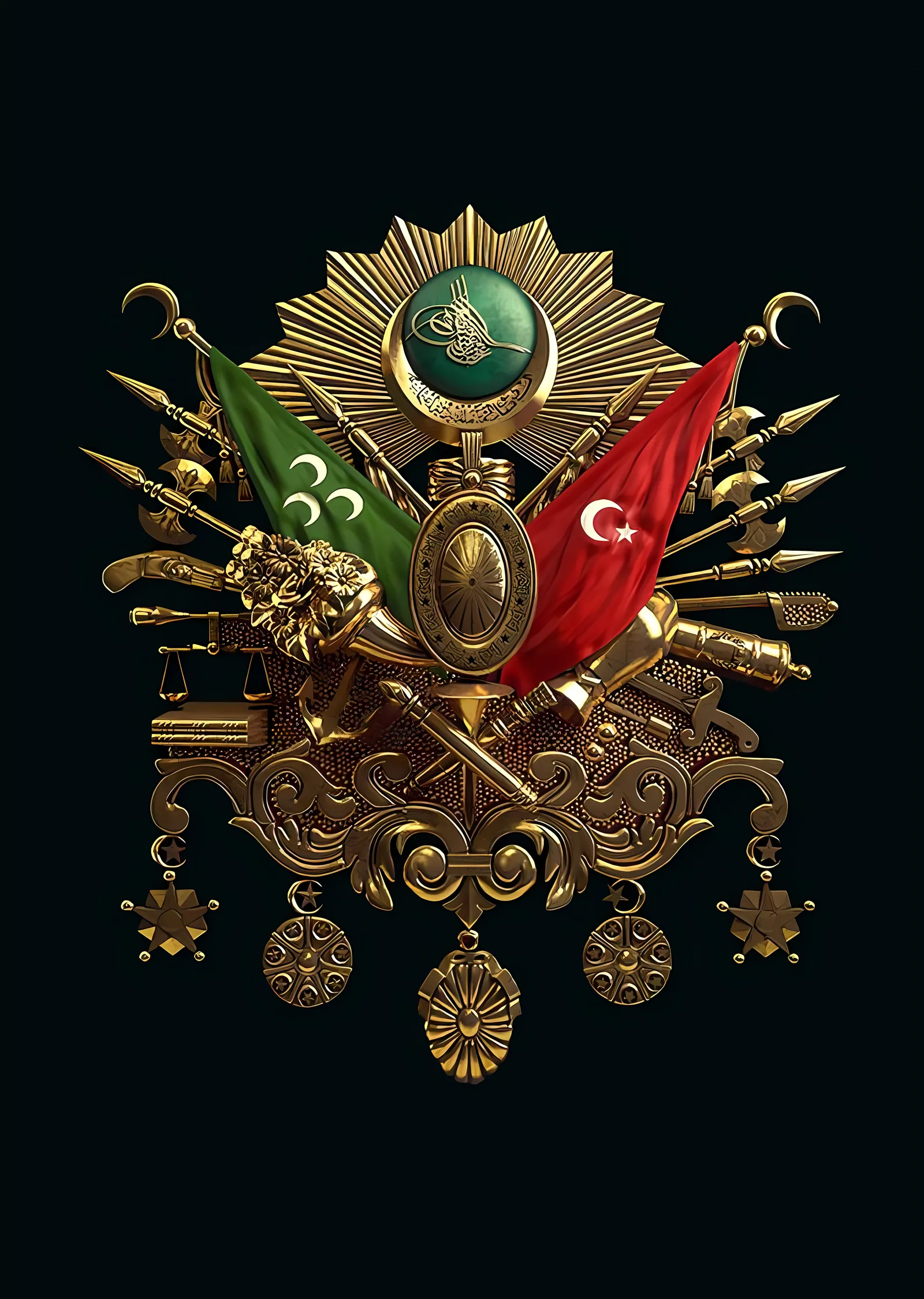 Osmanlı Sancakları metal tablo
