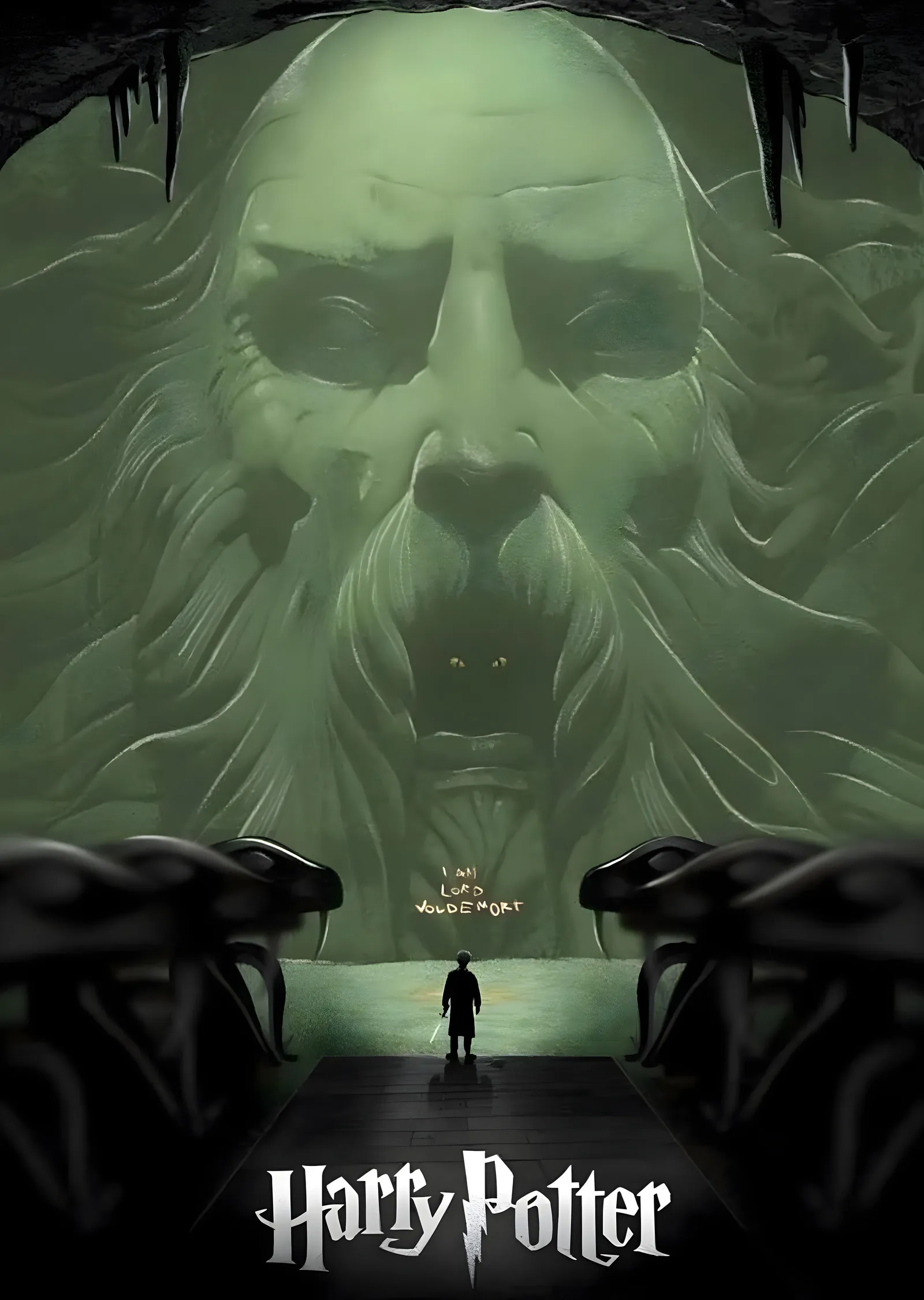 Harry Potter ve Sırlar Odası - Yeşil Yüzlü Dev metal tablo