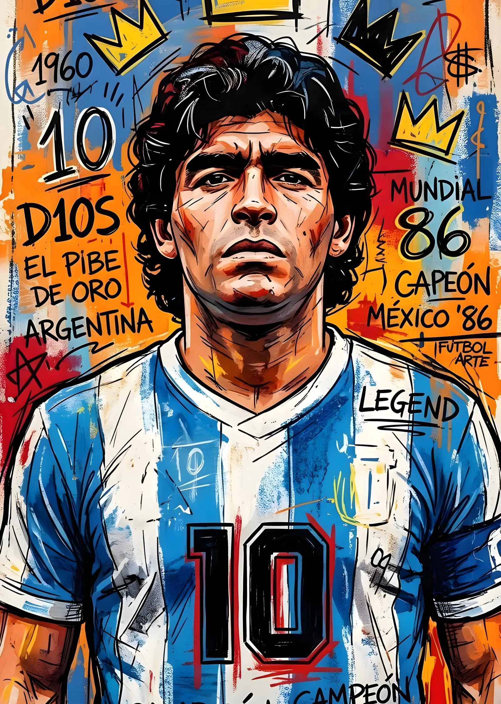 Diego Maradona: 10 Numara metal tablo