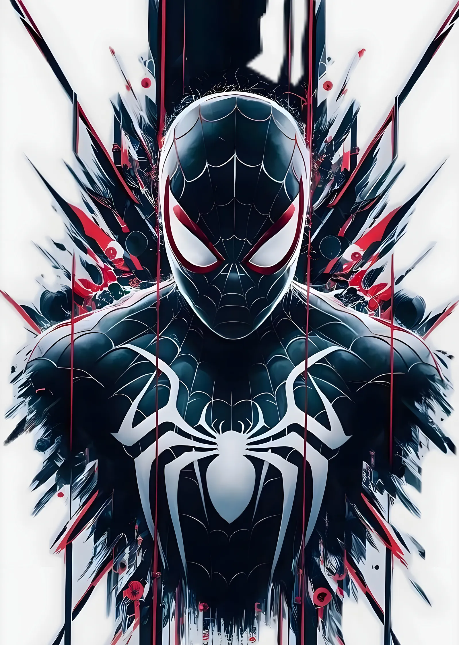 Spider-Man: Kırmızı-Siyah Sıçrama metal tablo