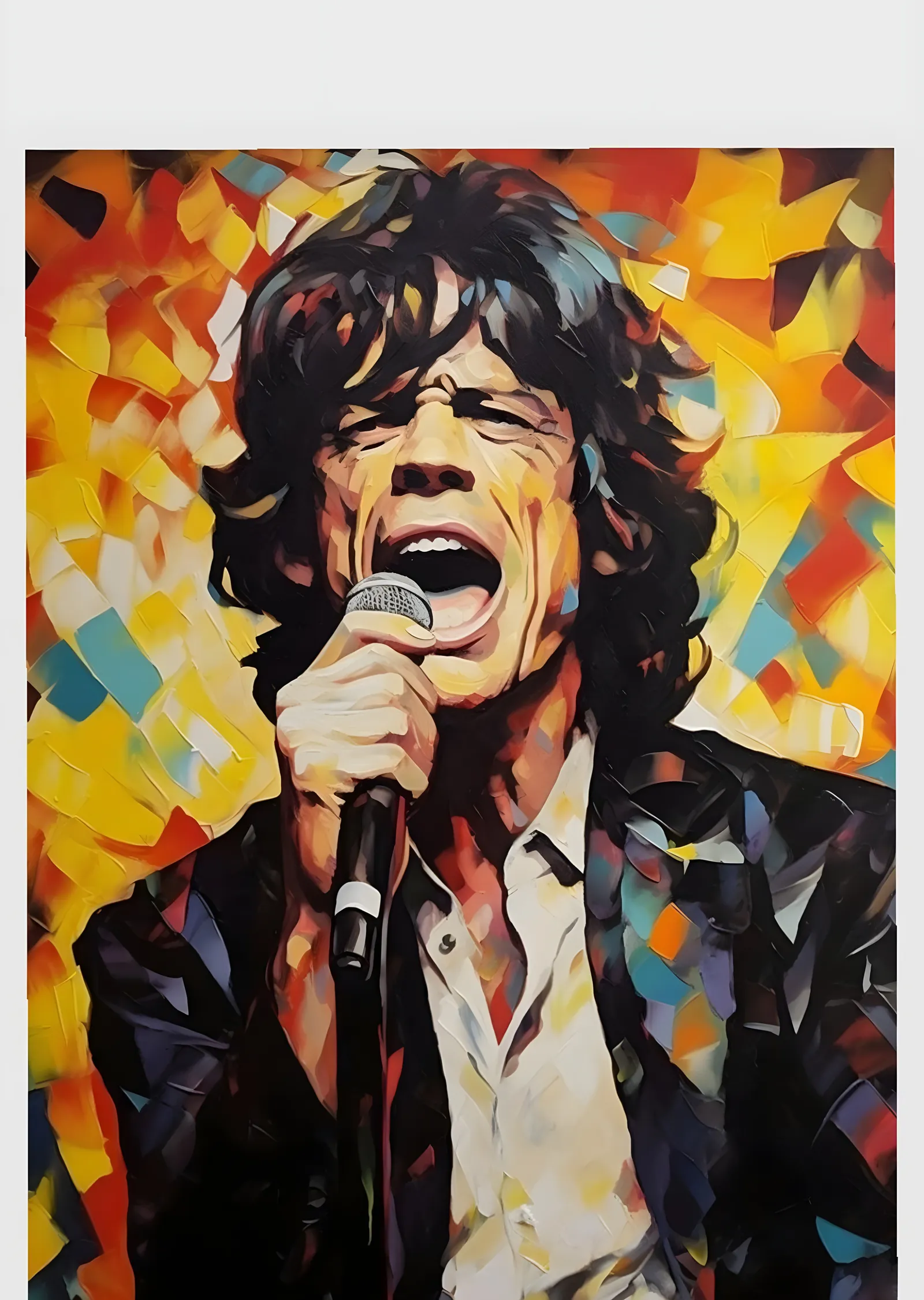 Mick Jagger: Sahne Portresi metal tablo