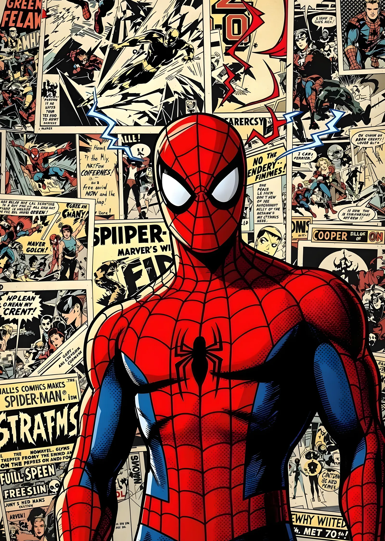 Spider-Man: Çizgi Roman Fonu metal tablo