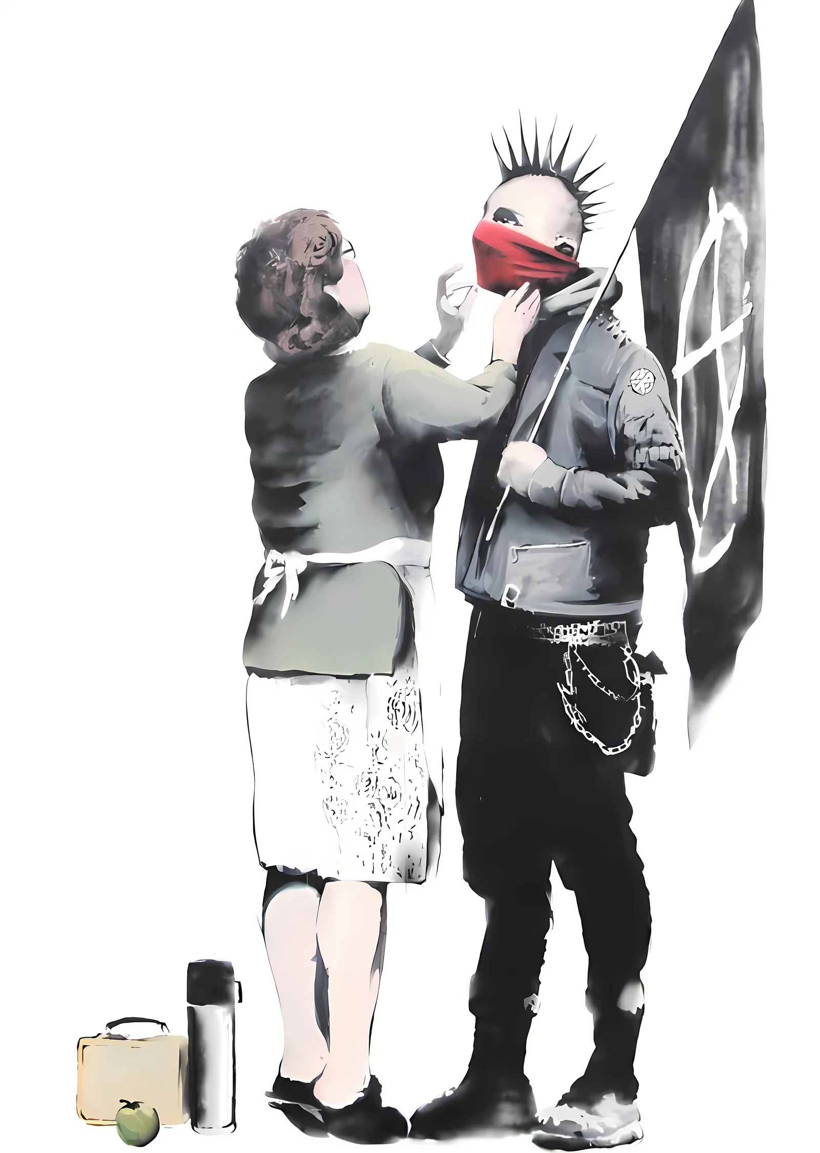 Banksy: Bayrak metal tablo