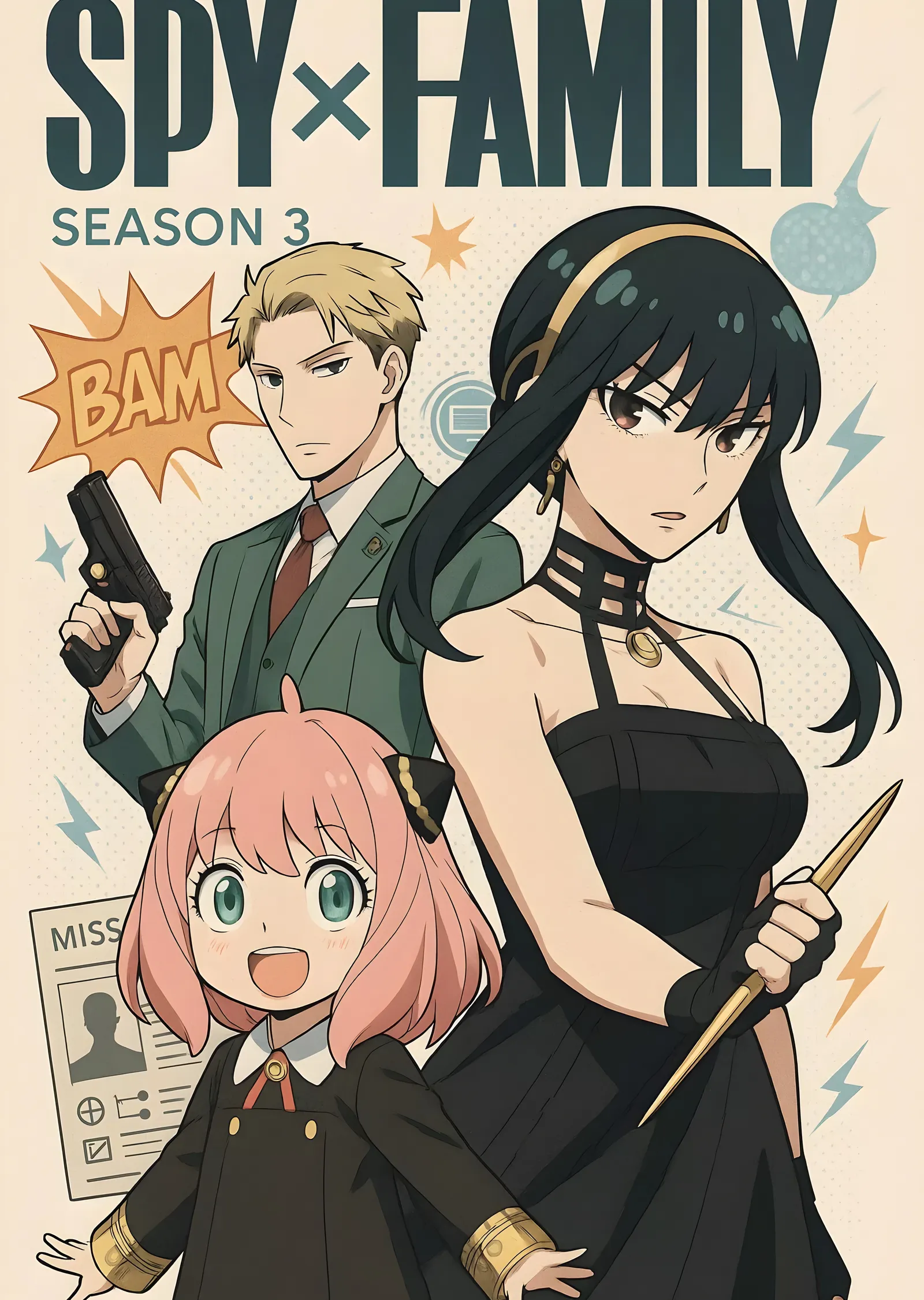 Spy x Family Season 3 metal tablo