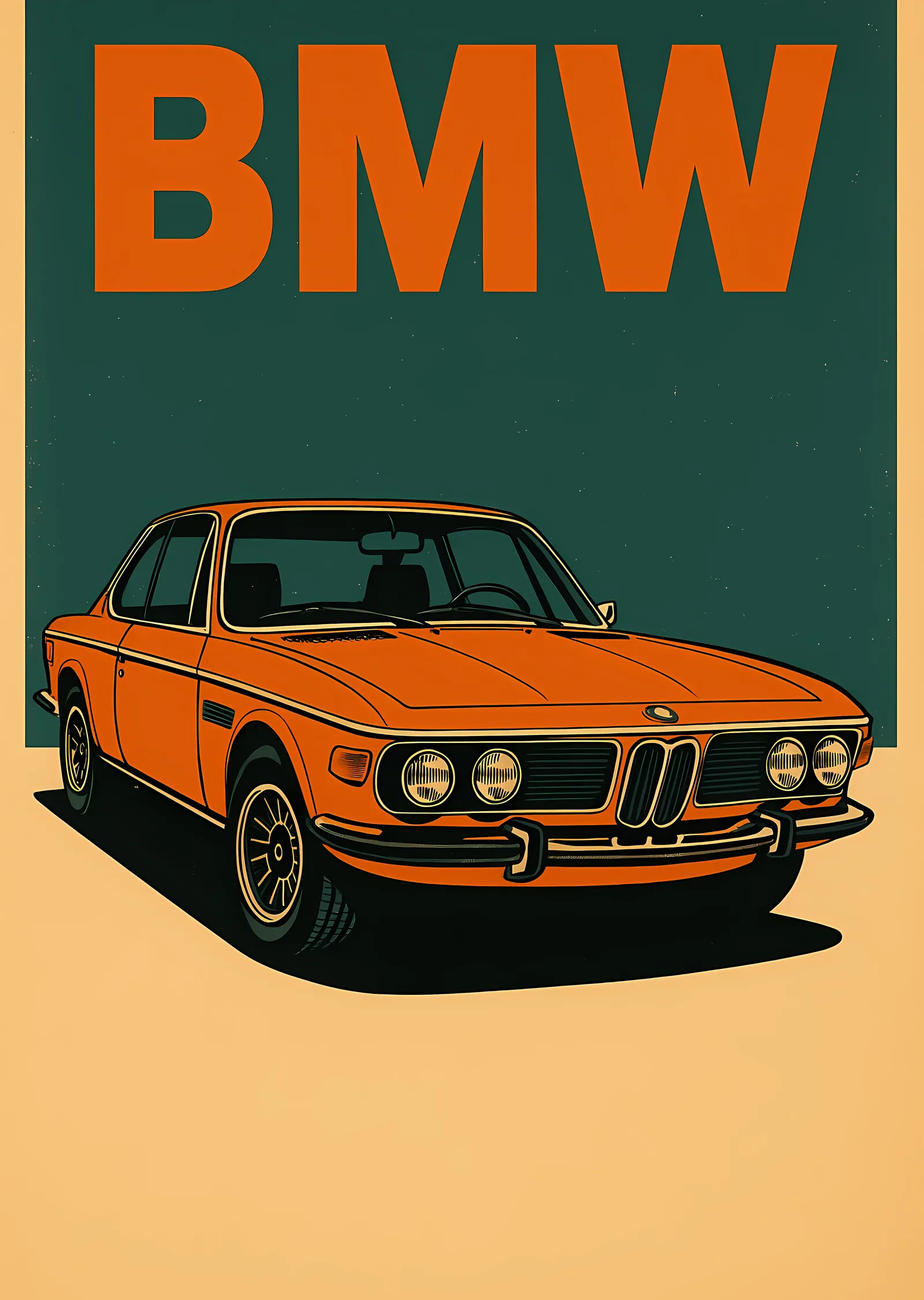 BMW: Vintage metal tablo