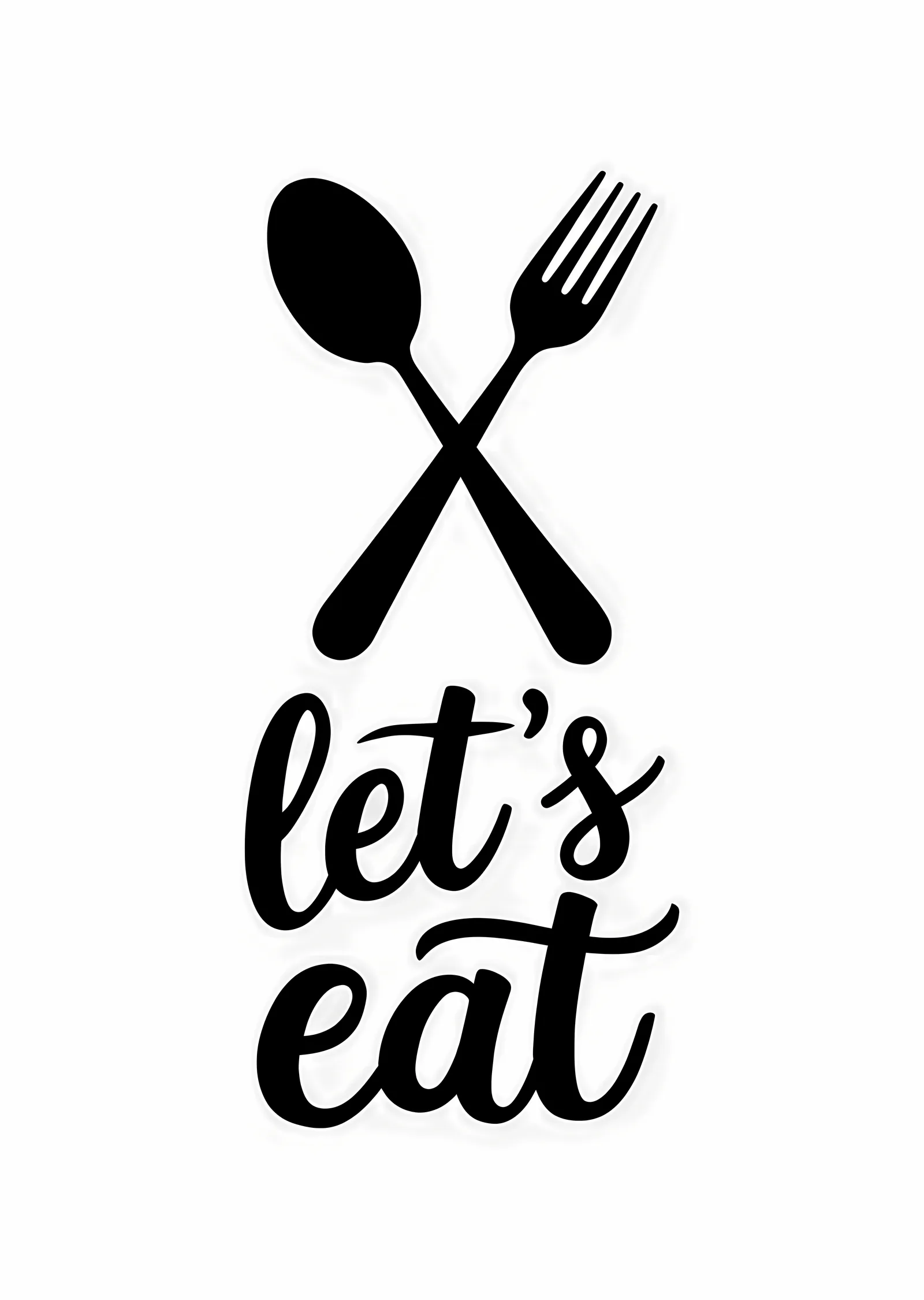 Let's Eat metal tablo