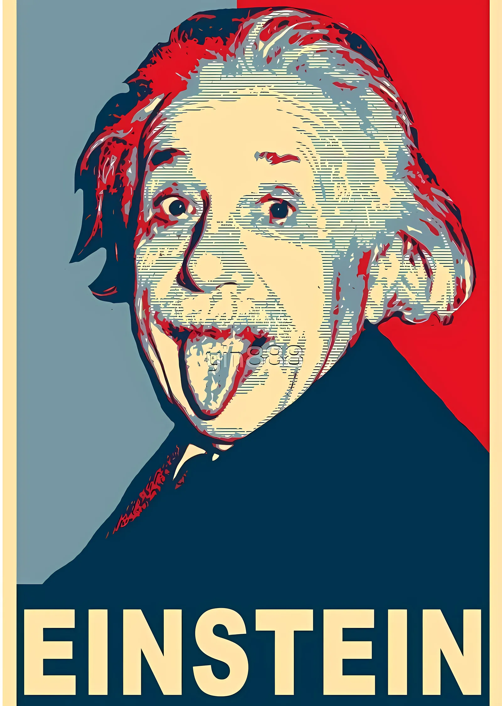 Einstein: Pop Art metal tablo