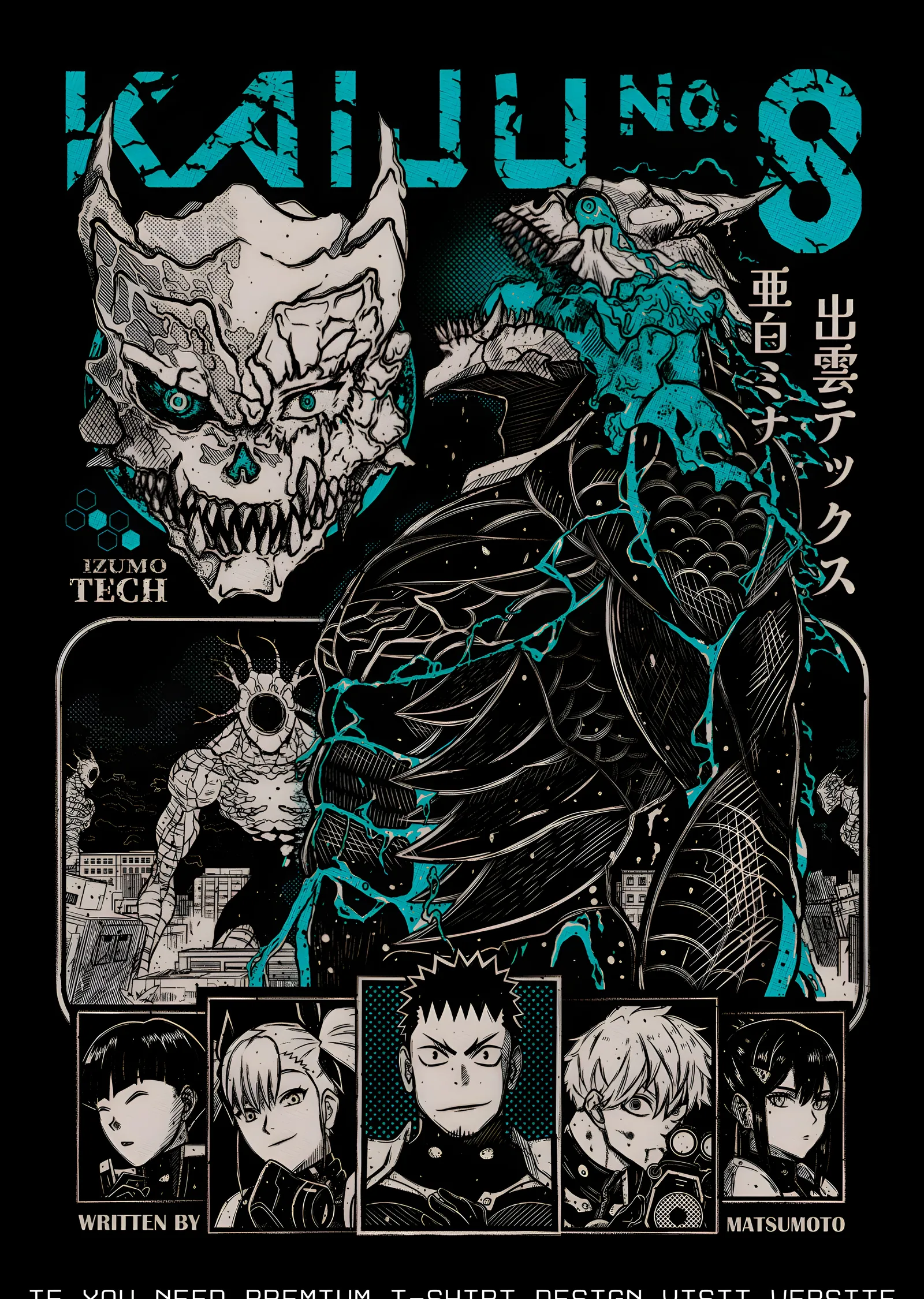 Kaiju No. 8: Monster Aesthetic metal tablo