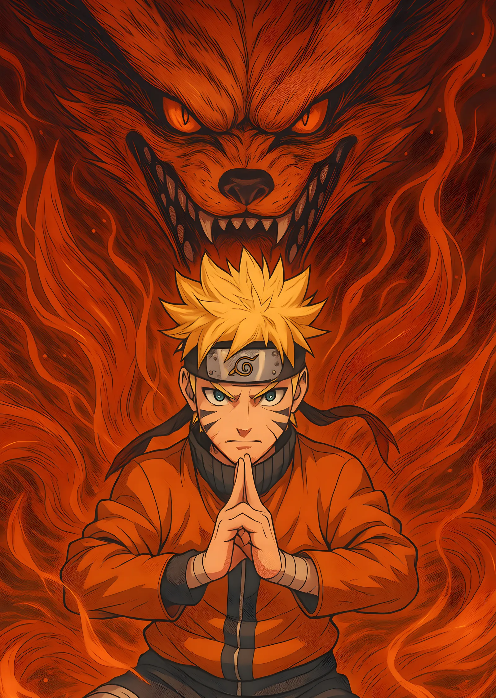 Naruto: Alevlerin Önünde metal tablo