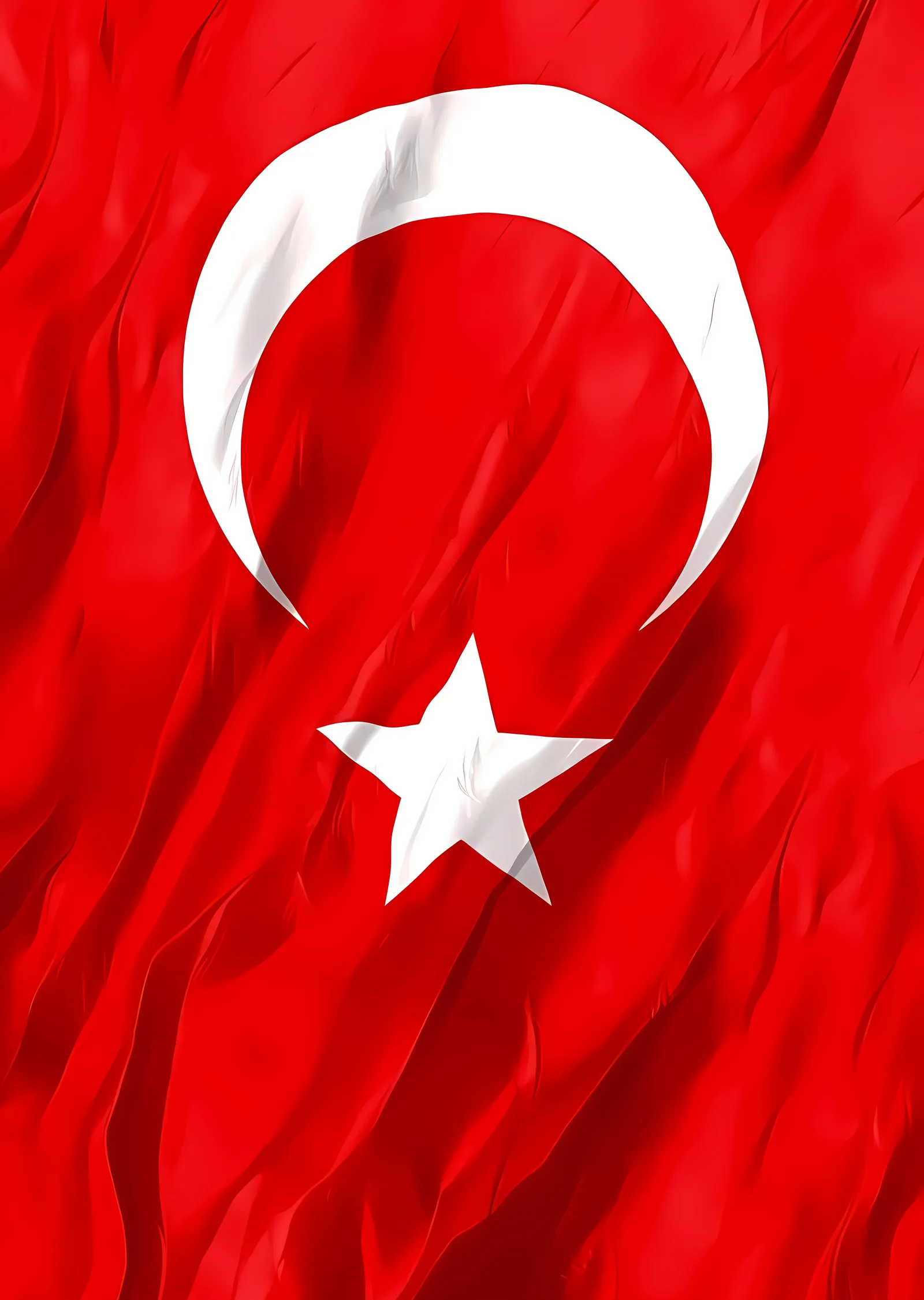 Dalgalanan Türk Bayrağı metal tablo