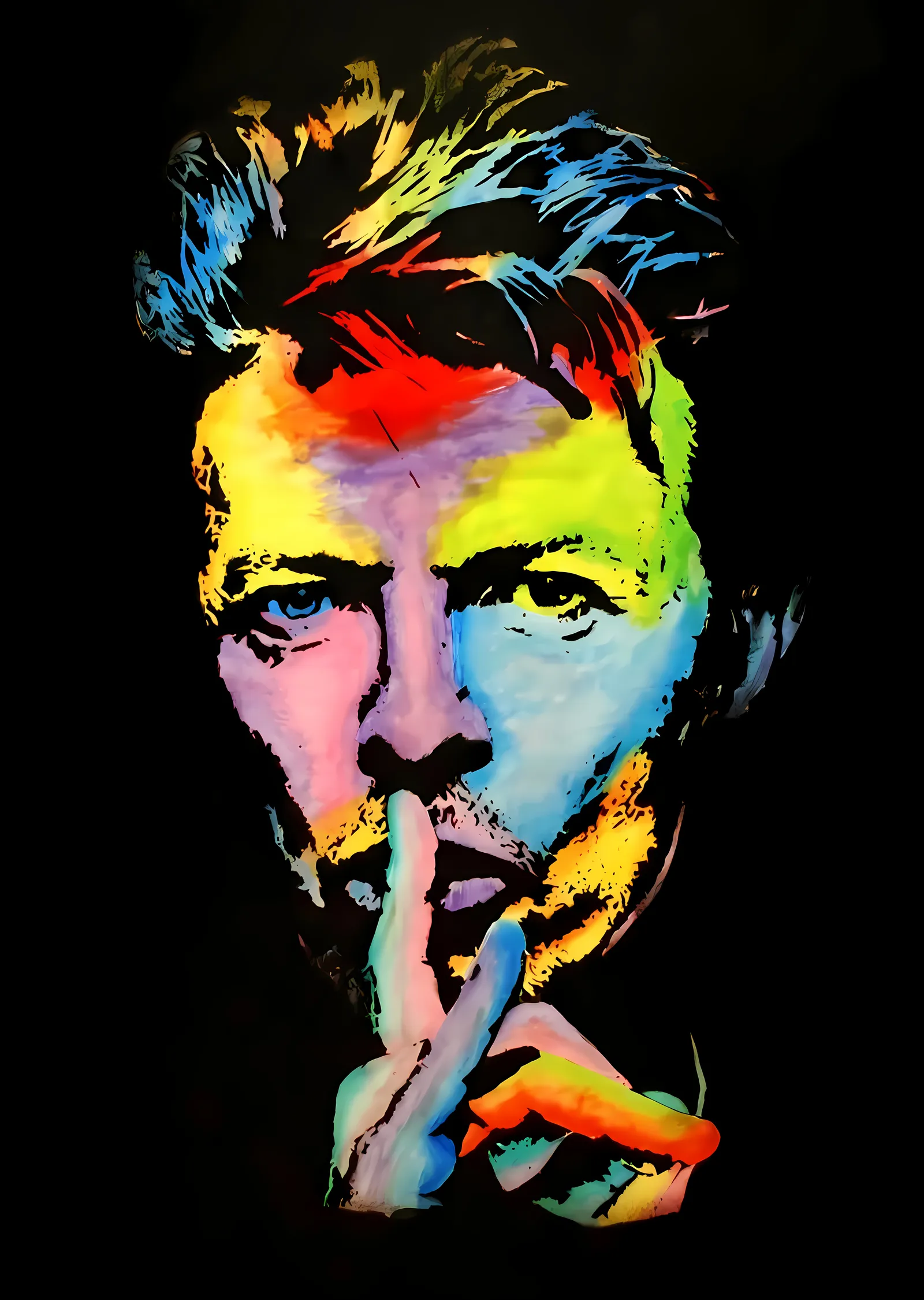 David Bowie - Pop Kültür Portresi metal tablo