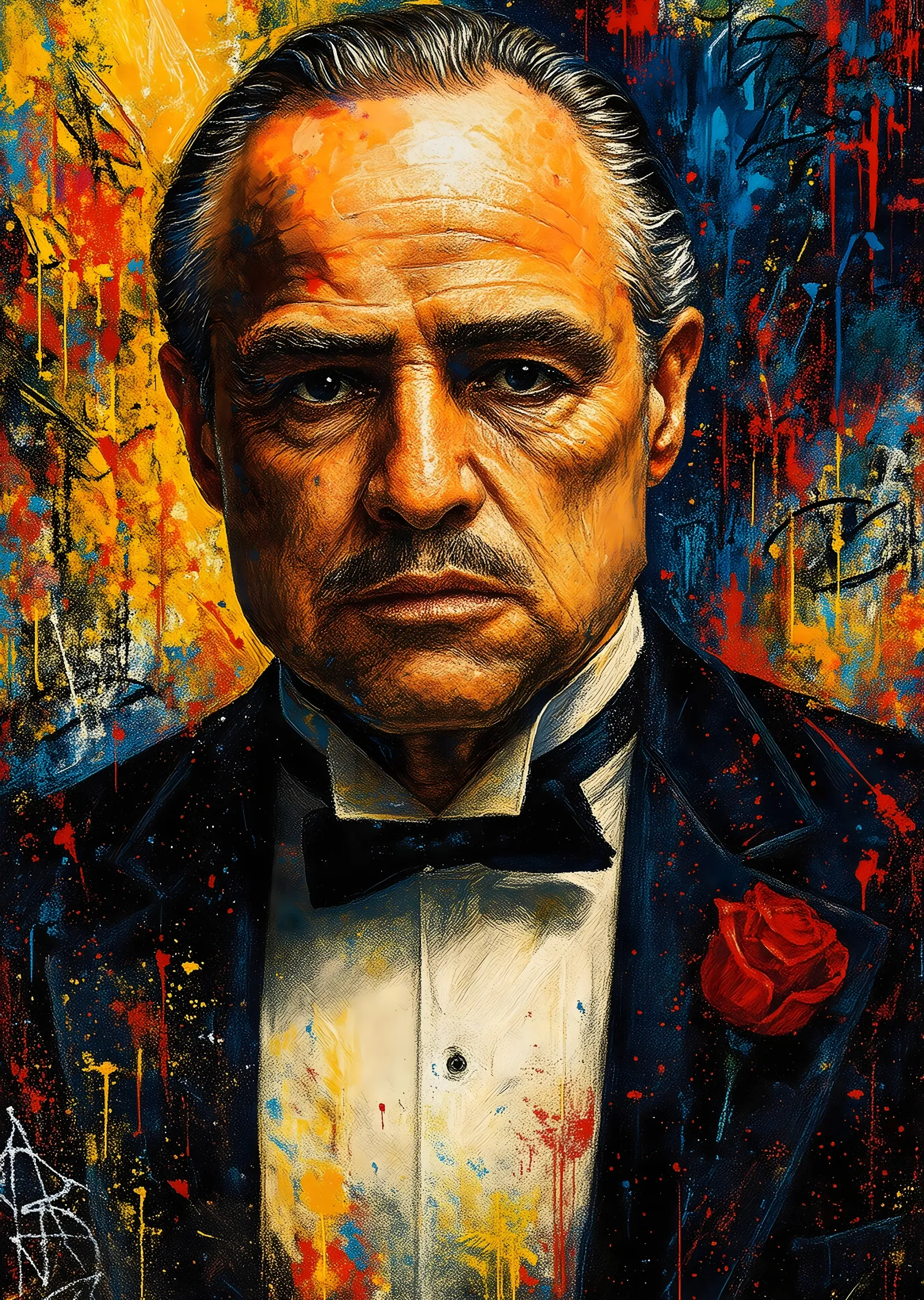 The Godfather: Graffiti Portre metal tablo