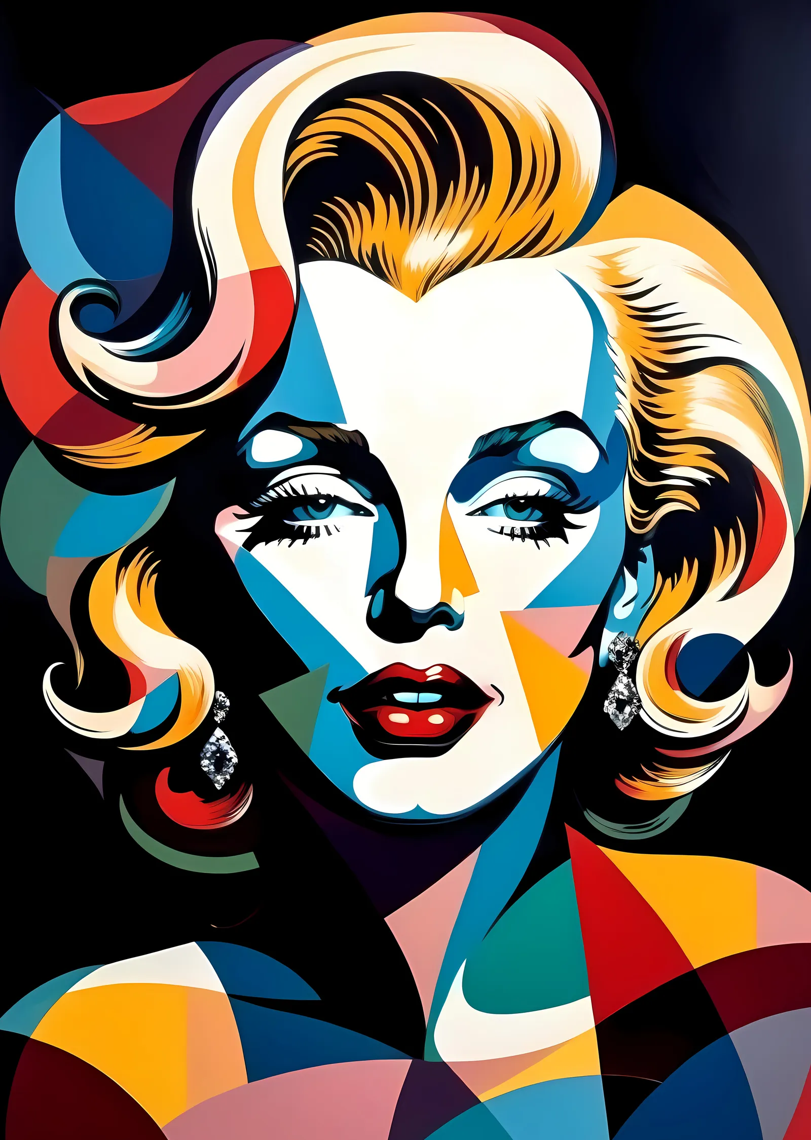 Marilyn Monroe: Renkli Portre metal tablo