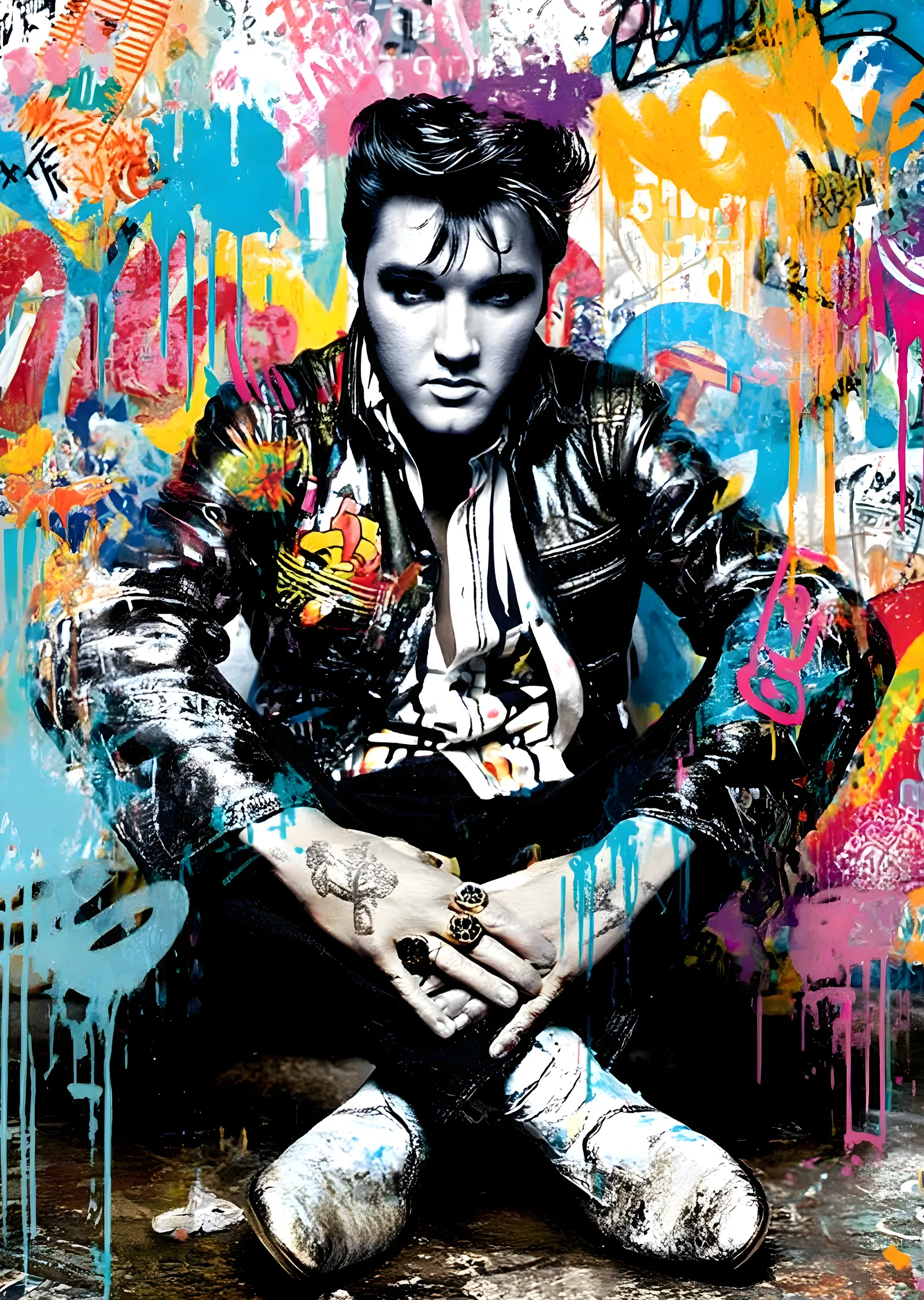 Elvis Presley: The King metal tablo