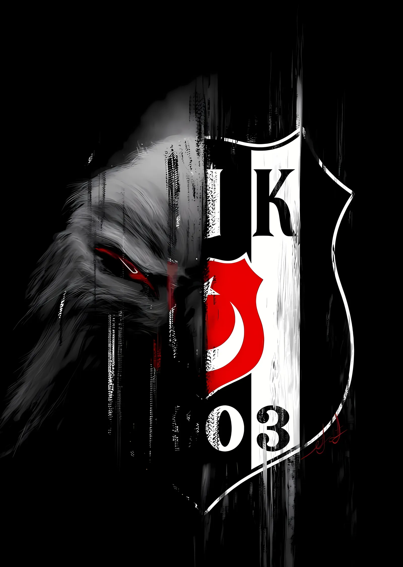 Beşiktaş: Kartal ve Arma metal tablo