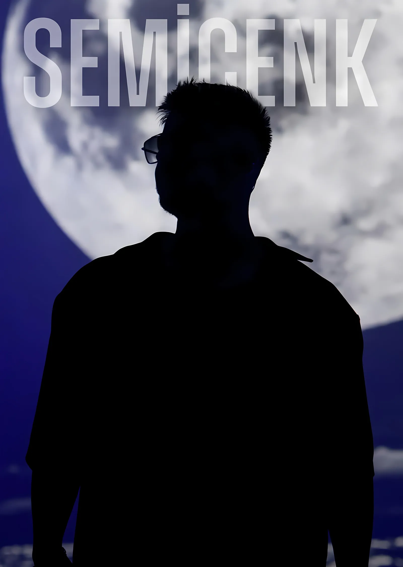 Semicenk: Siluet ve Ay metal tablo