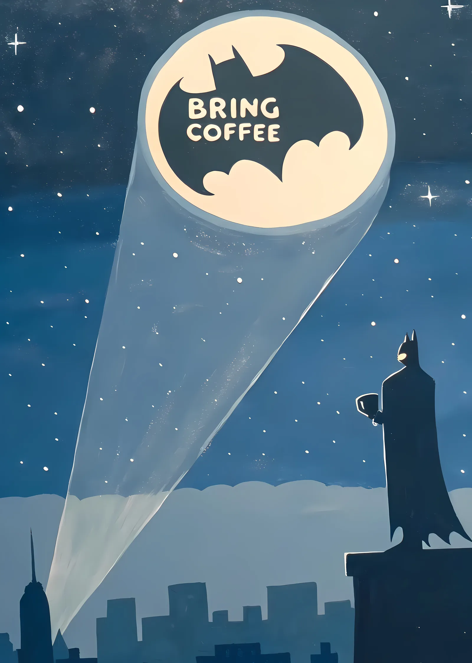 Batman: Bring Coffee metal tablo
