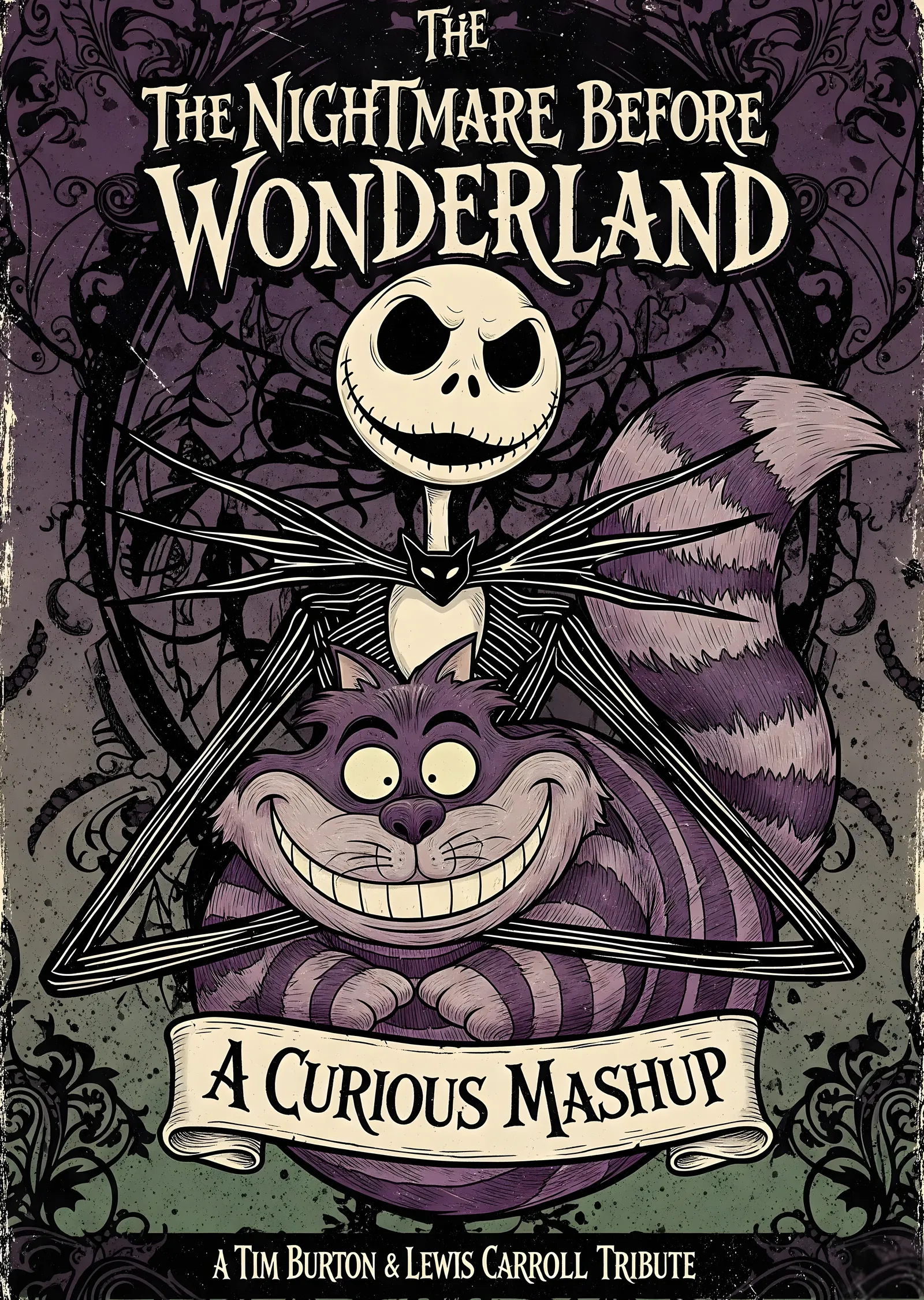 The Nightmare Before Wonderland metal tablo